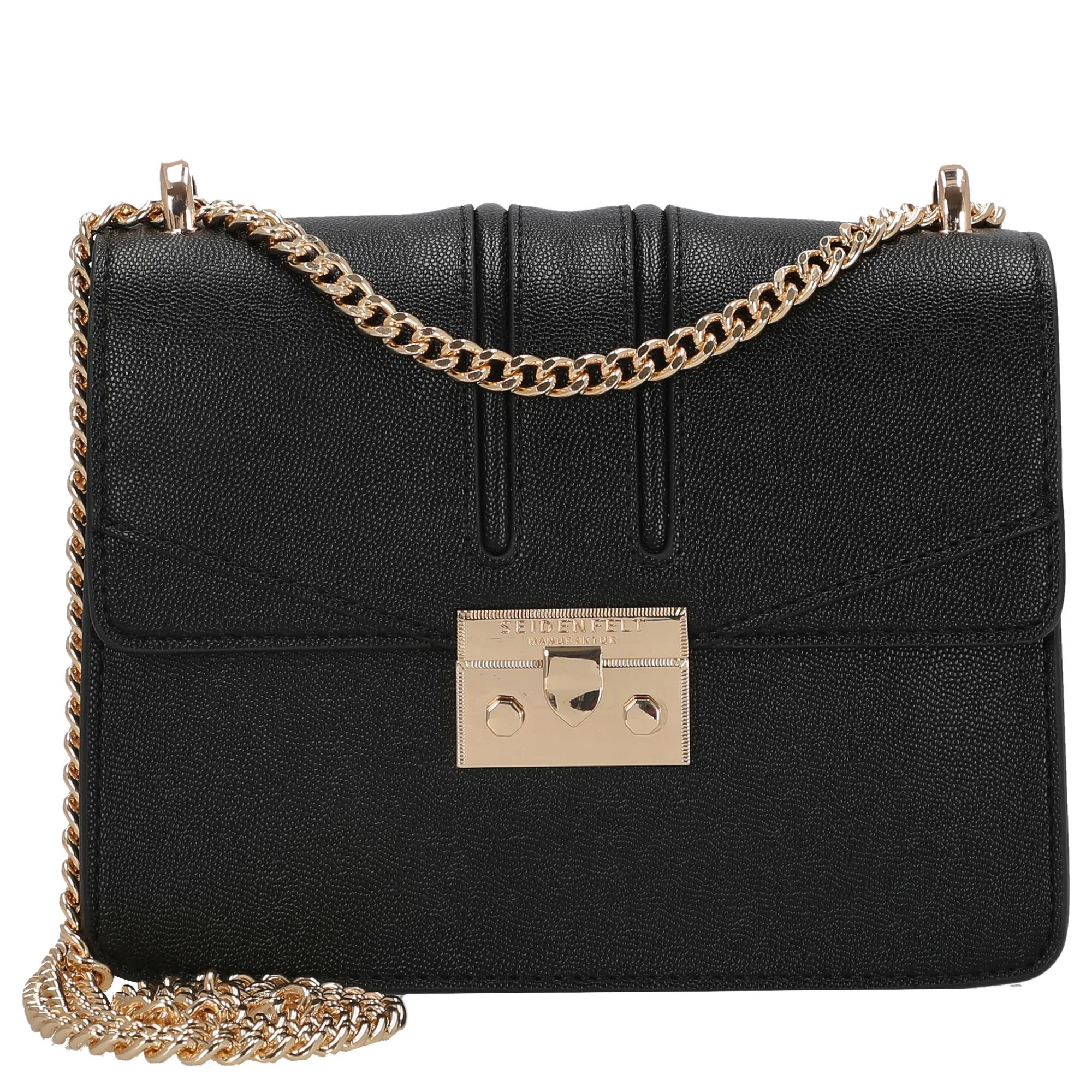 Seidenfelt Roros - Schultertasche 21 cm (black/gold)