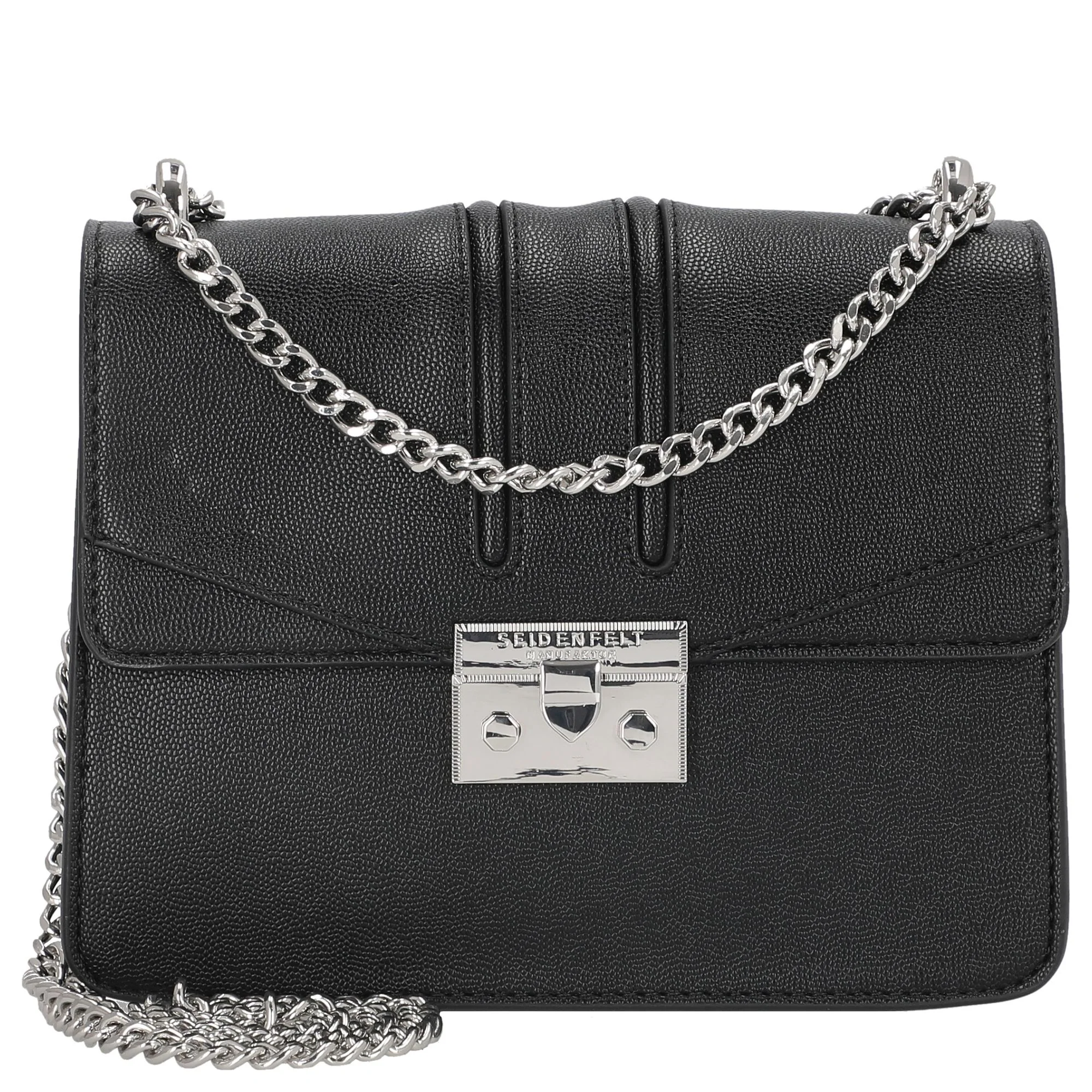 Seidenfelt Roros - Schultertasche 21 cm (black/silver)