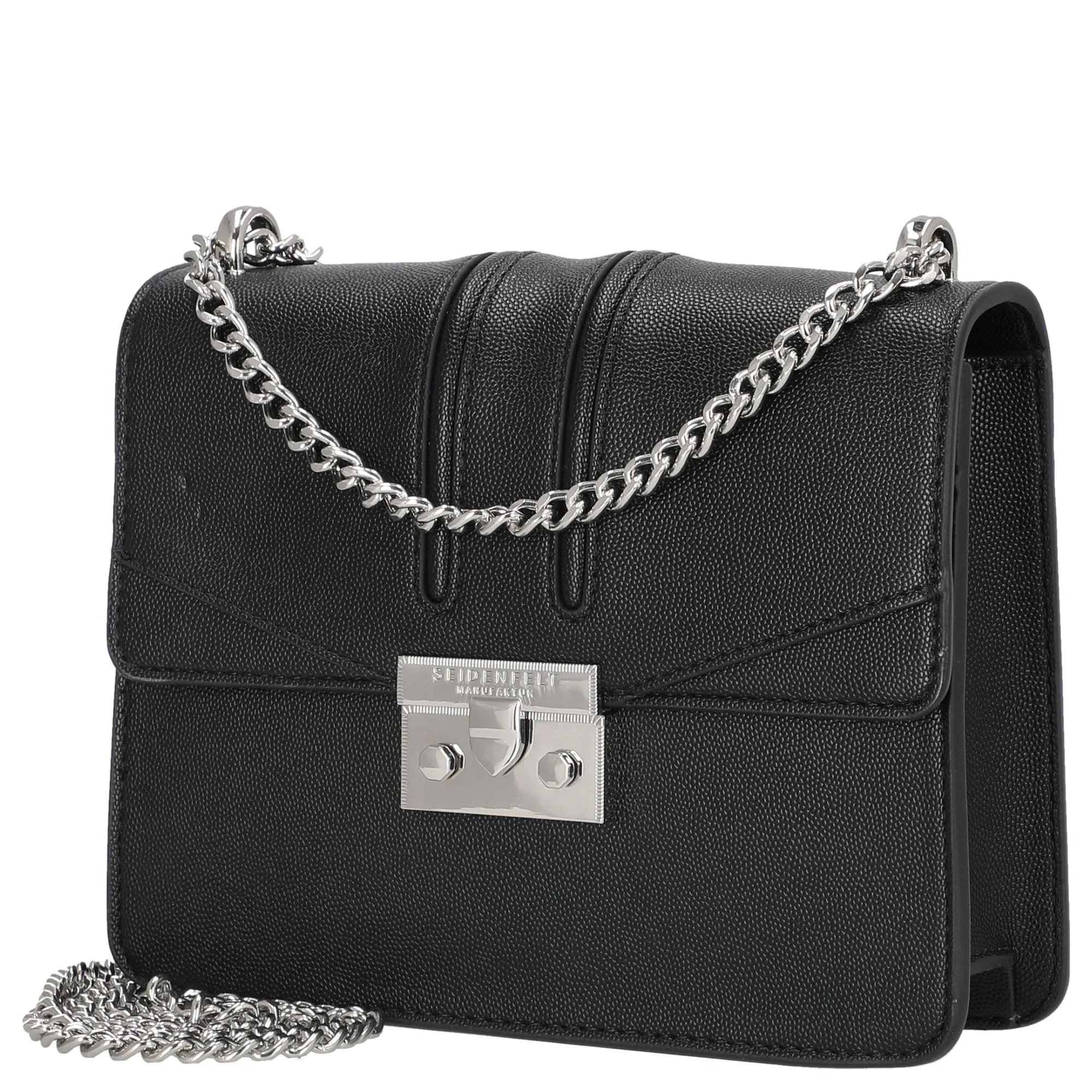 Seidenfelt Roros - Schultertasche 21 cm (black/silver) - Image 2