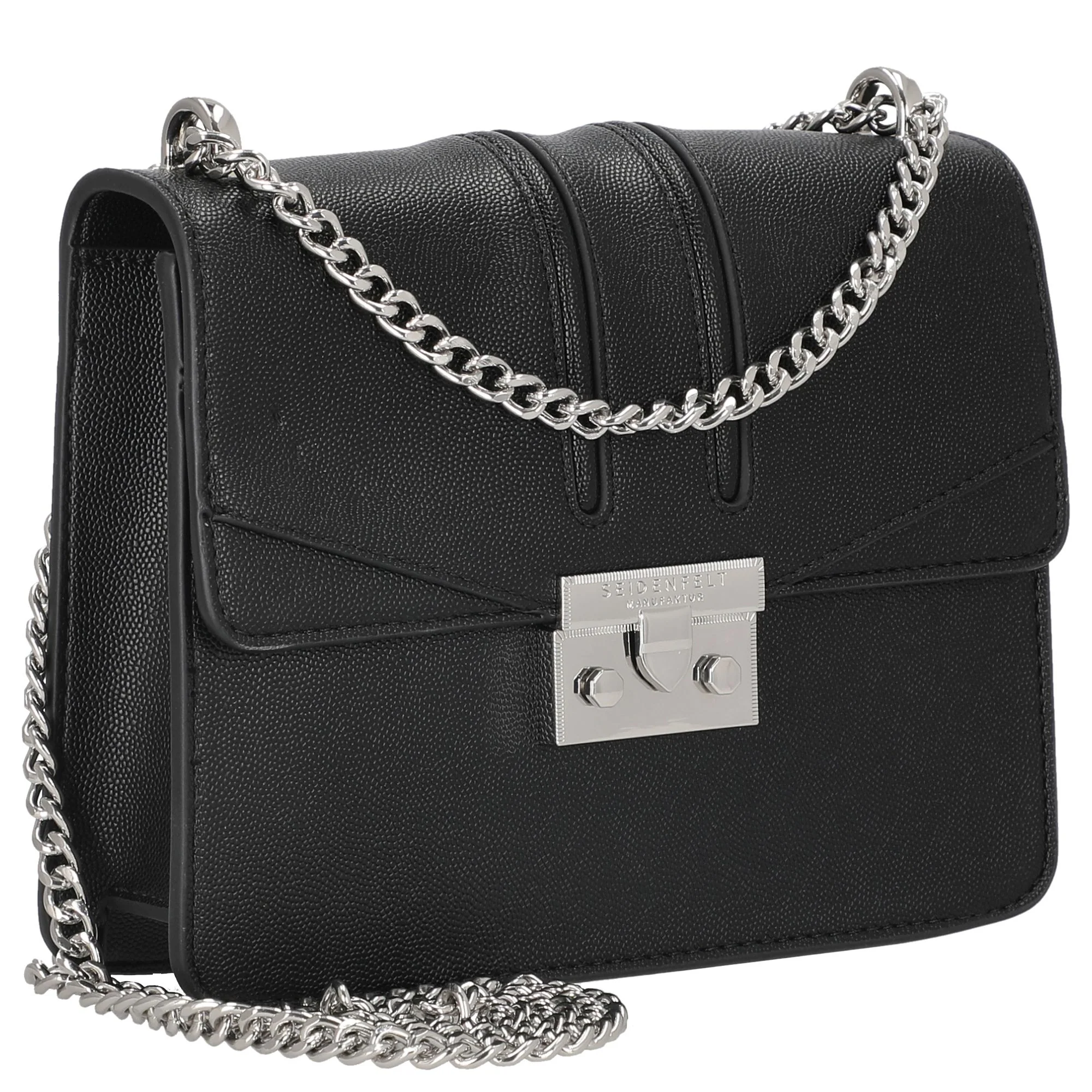 Seidenfelt Roros - Schultertasche 21 cm (black/silver) - Image 5