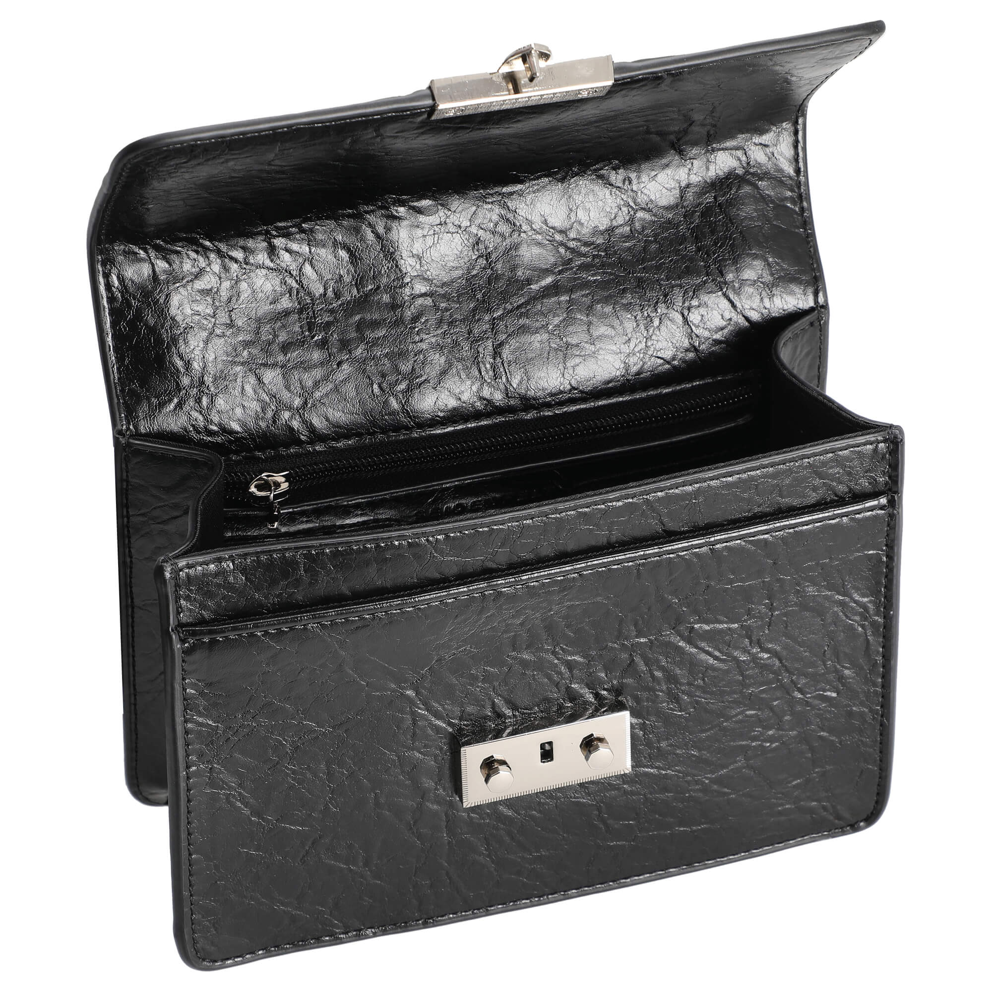 Seidenfelt Roros - Schultertasche 21 cm (glossy black) - Image 6