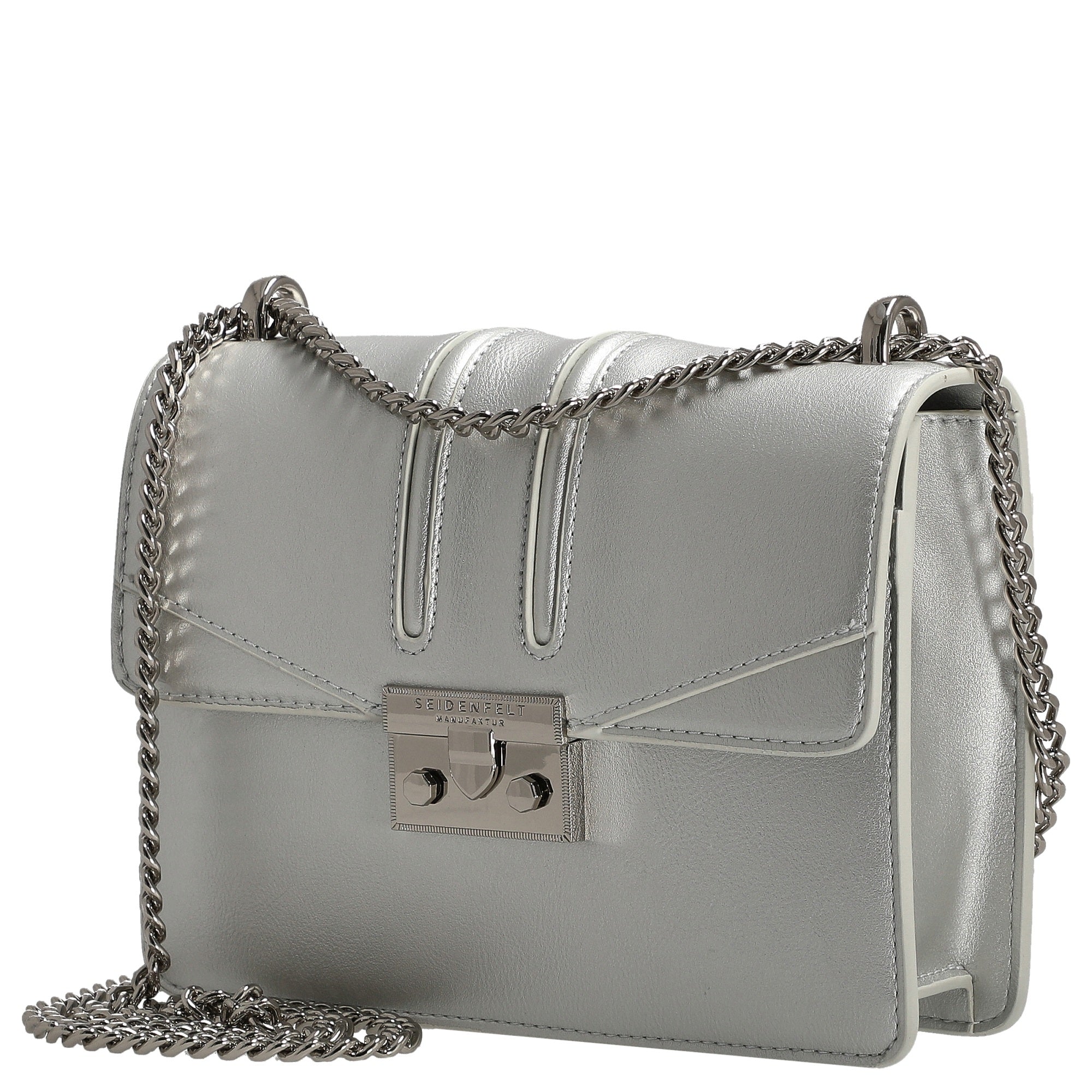 Seidenfelt Roros - Schultertasche 21 cm (silver) - Image 2