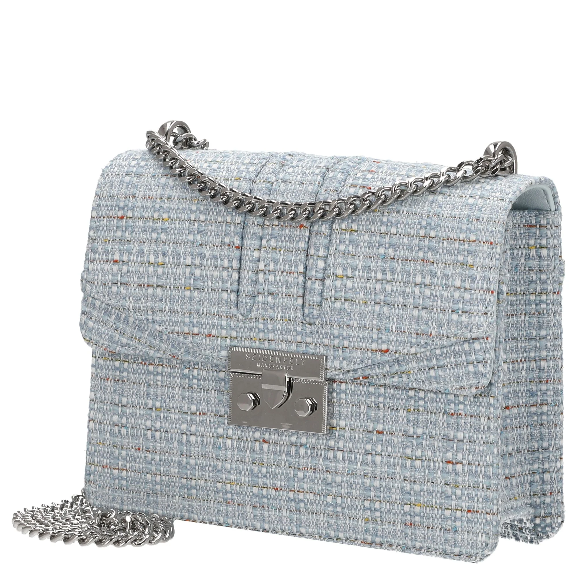 Seidenfelt Roros Tweed - Schultertasche 21 cm (sea blue tweed) - Image 2