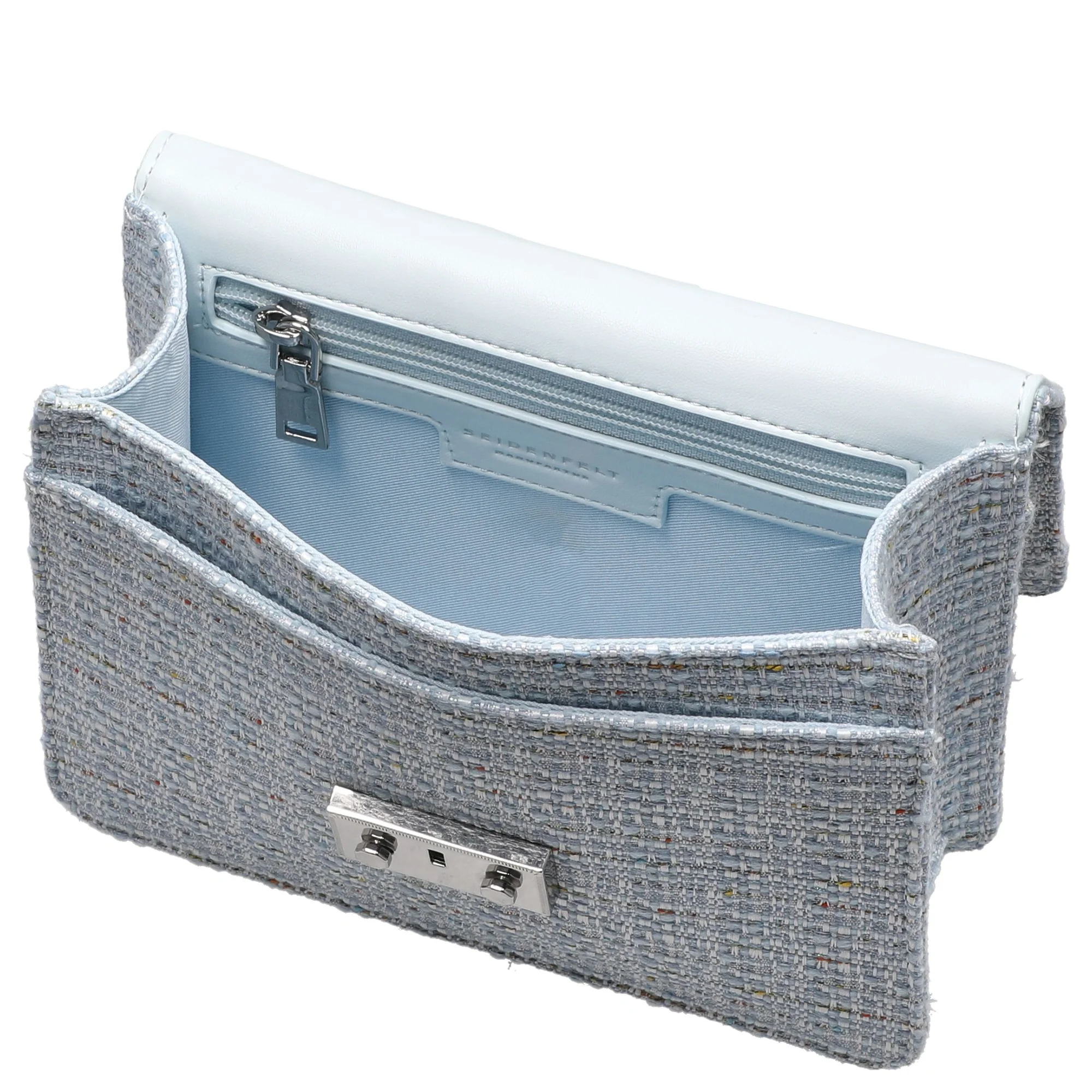 Seidenfelt Roros Tweed - Schultertasche 21 cm (sea blue tweed) - Image 6