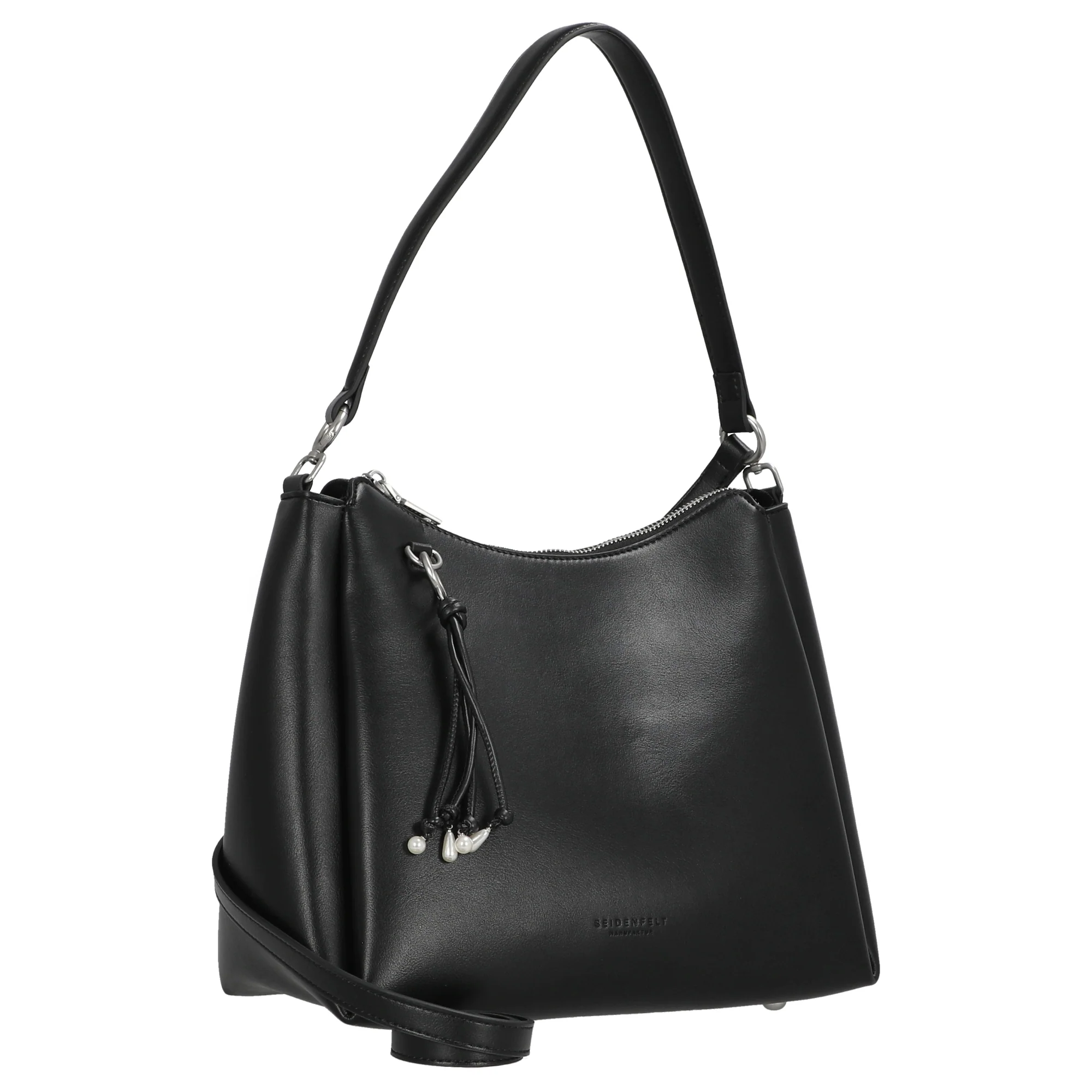 Seidenfelt Sandve Midi Hobo - Schultertasche 31 cm (black) - Image 5