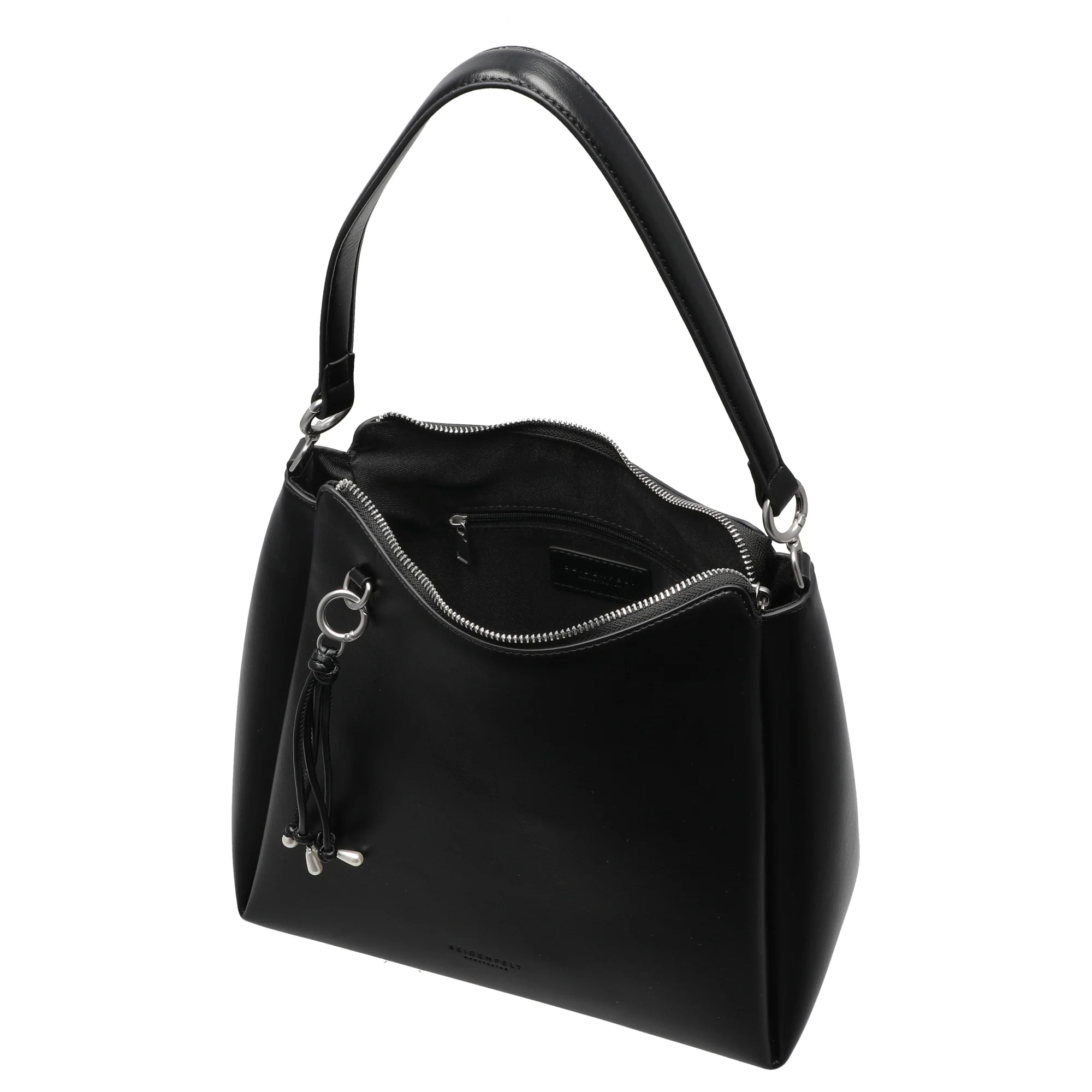 Seidenfelt Sandve Midi Hobo - Schultertasche 31 cm (black) - Image 6