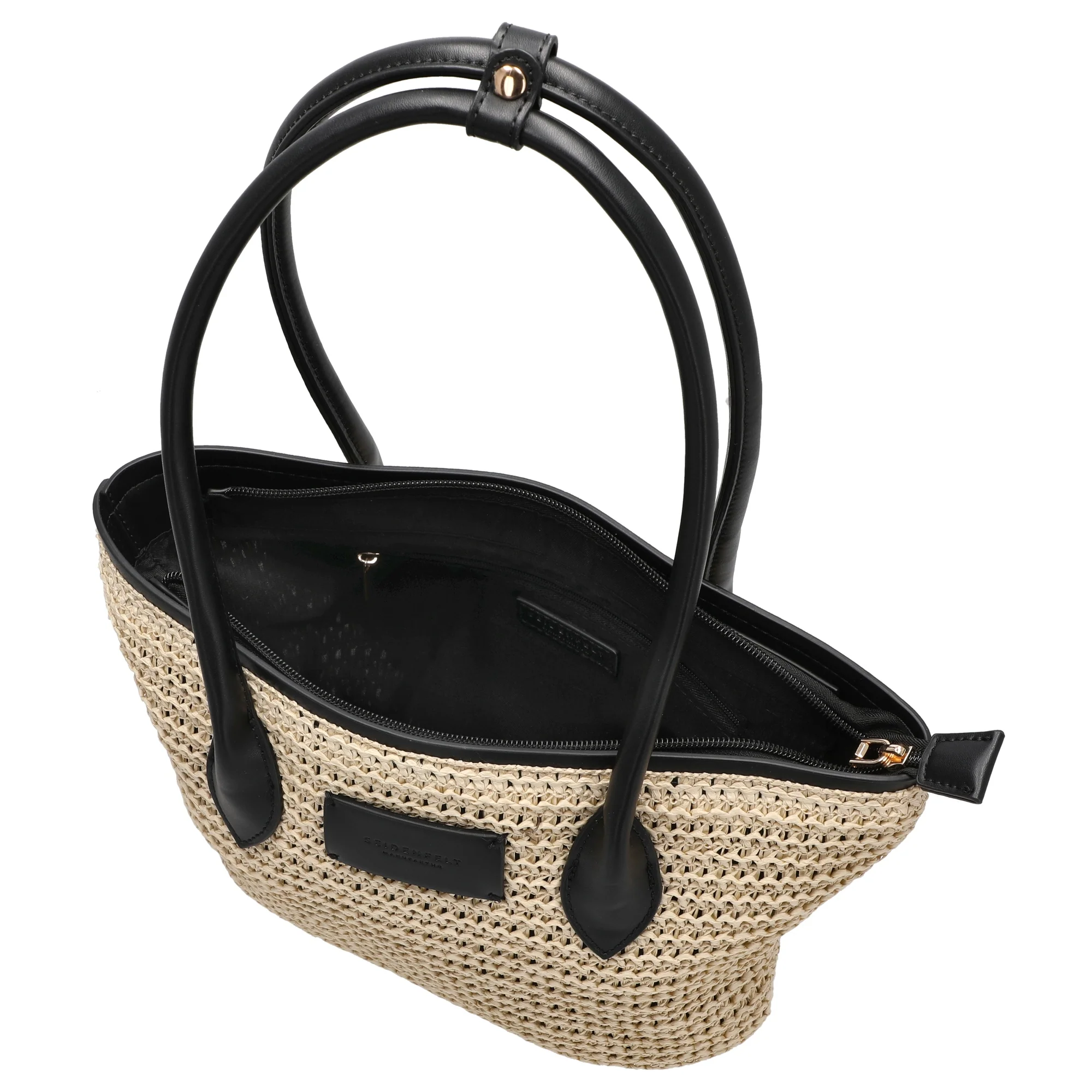 Seidenfelt Savonlinna Tulip - Shopper 33.5 cm (natural straw with black) - Image 6