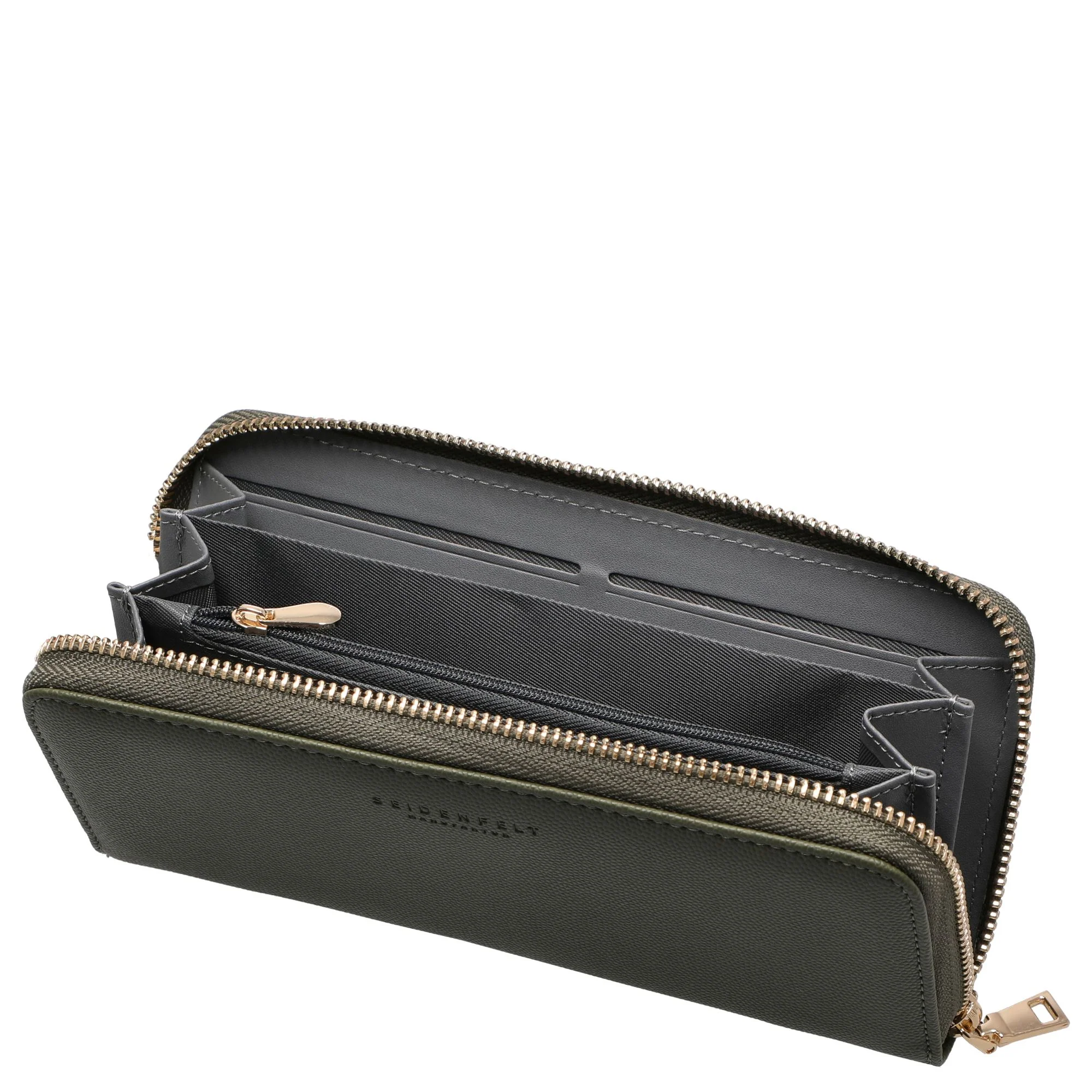 Seidenfelt Smilla - Damen- Geldbörse 19 cm (olive) - Image 2