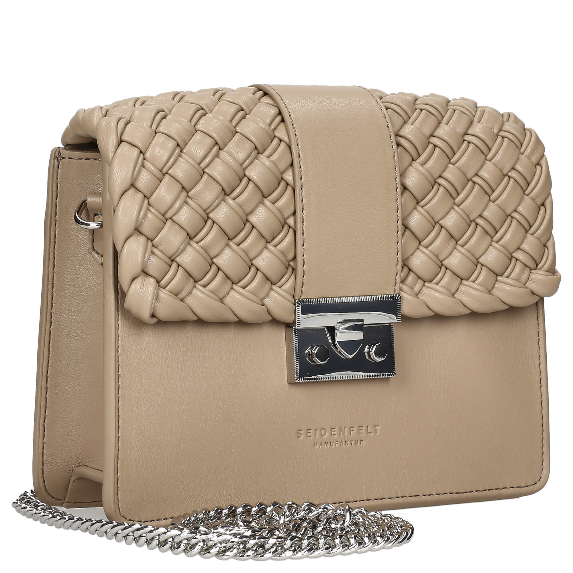 Seidenfelt Woven Roros - Umhängetasche 21 cm (powder taupe) - Image 5