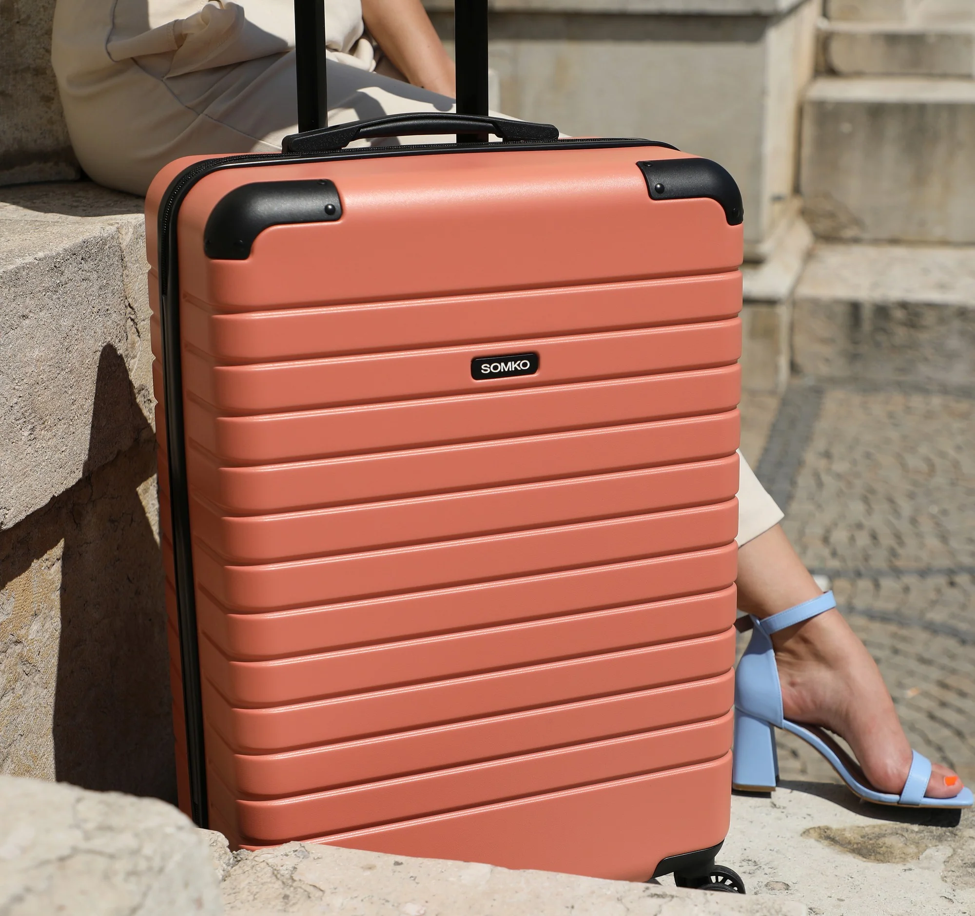 Somko Line - 4-Rollen-Trolley M 67 cm (coral) - Image 10