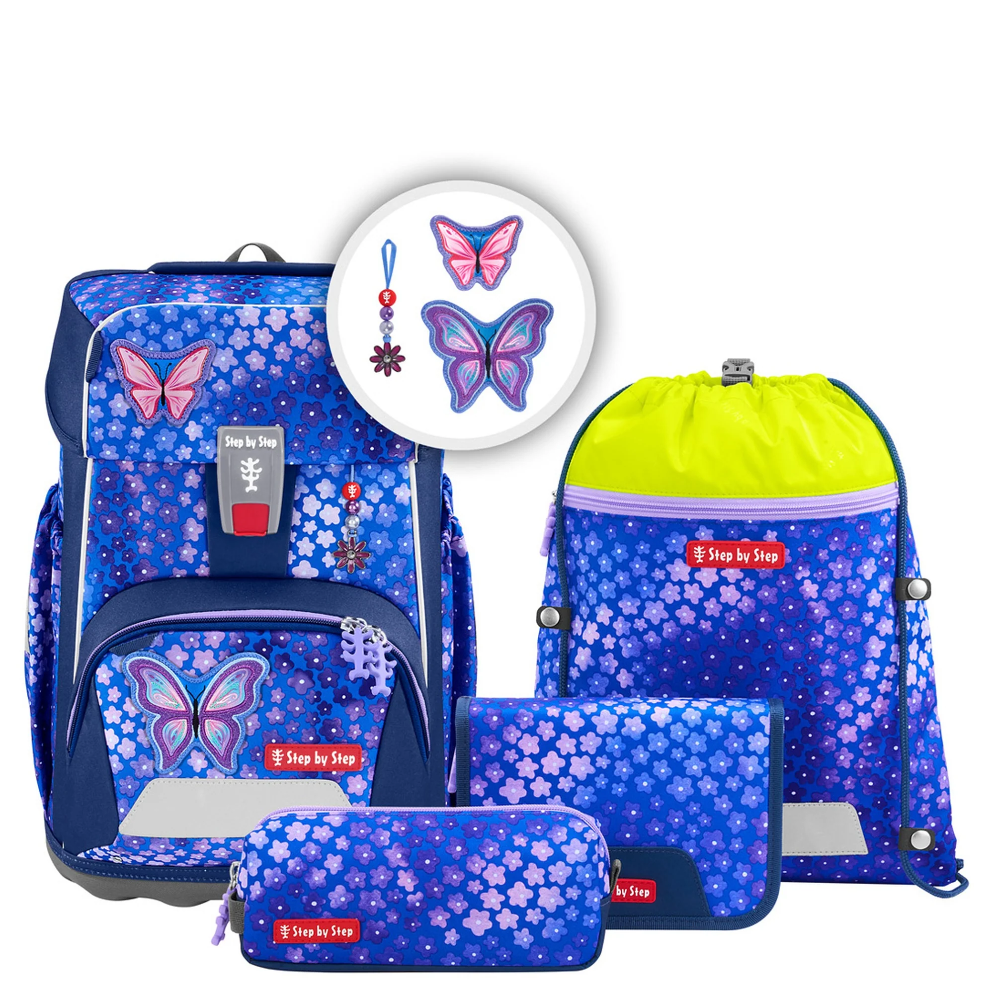 Step by Step Giant - Schulranzen Set 5tlg. (Butterfly Maja)