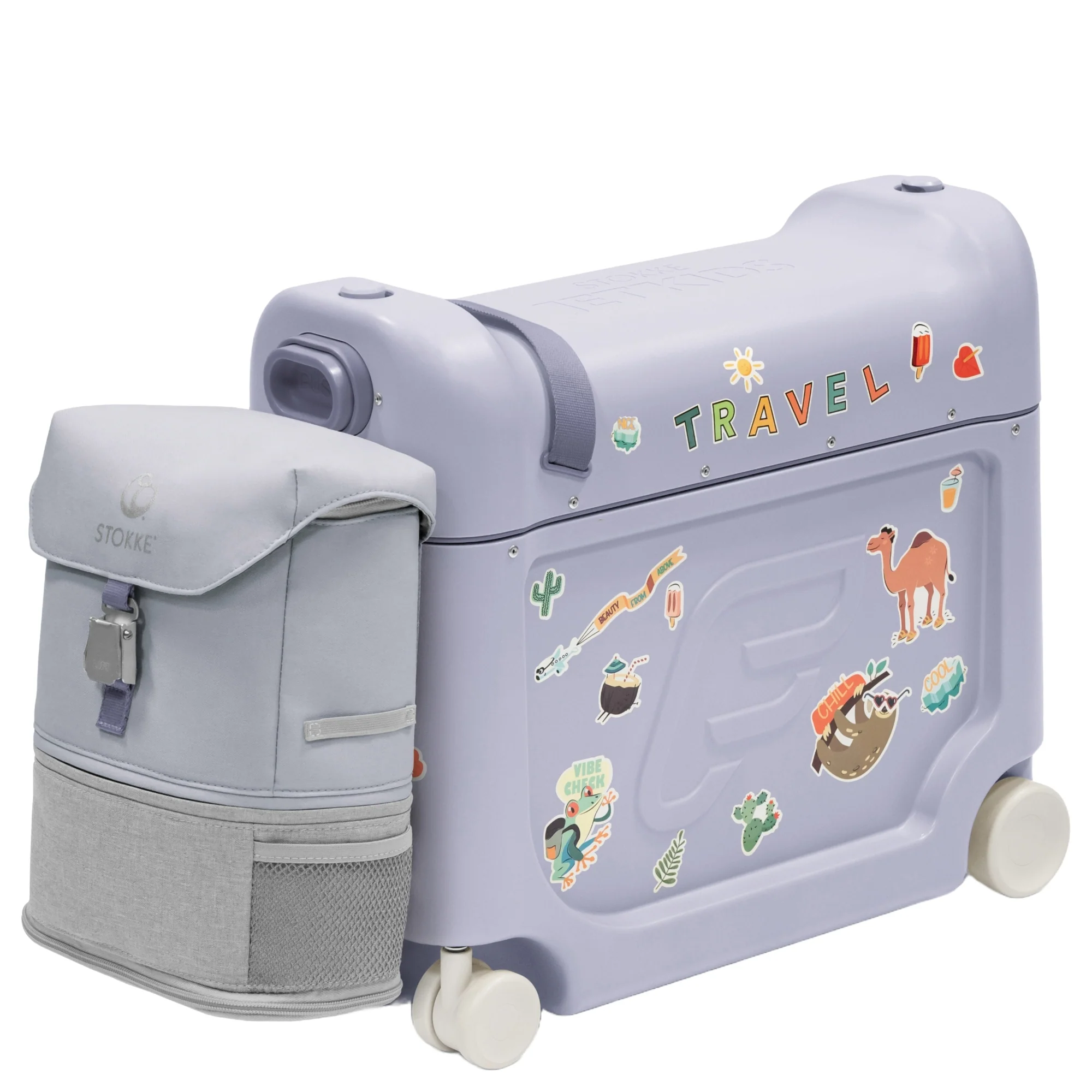 Stokke® JetKids™ Reiseset BedBox 46 cm Set 2 tlg. - 4-Rollen-Kabinentrolley (arctic blue) - Image 2