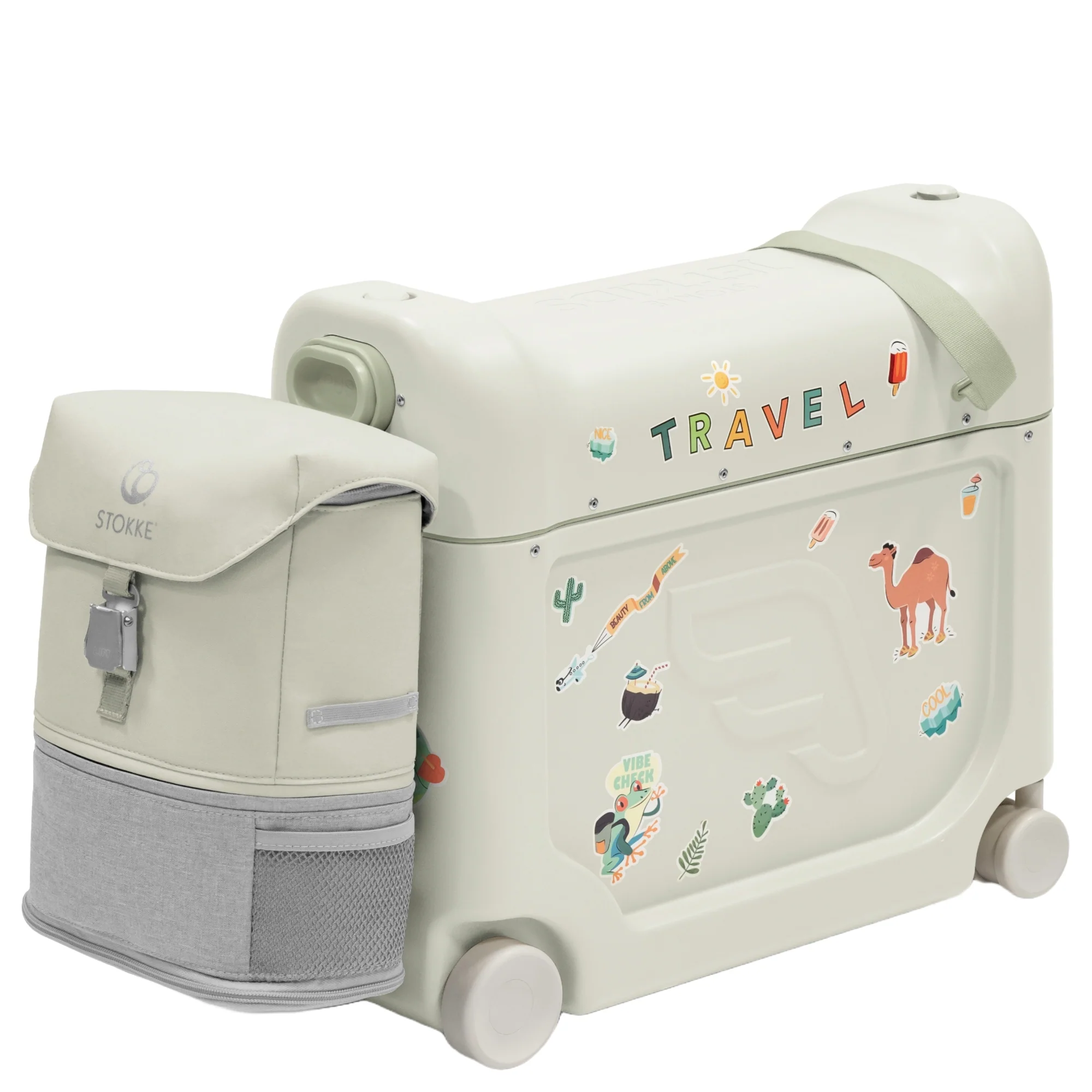Stokke® JetKids™ Reiseset BedBox 46 cm Set 2 tlg. - 4-Rollen-Kabinentrolley (sea green) - Image 2