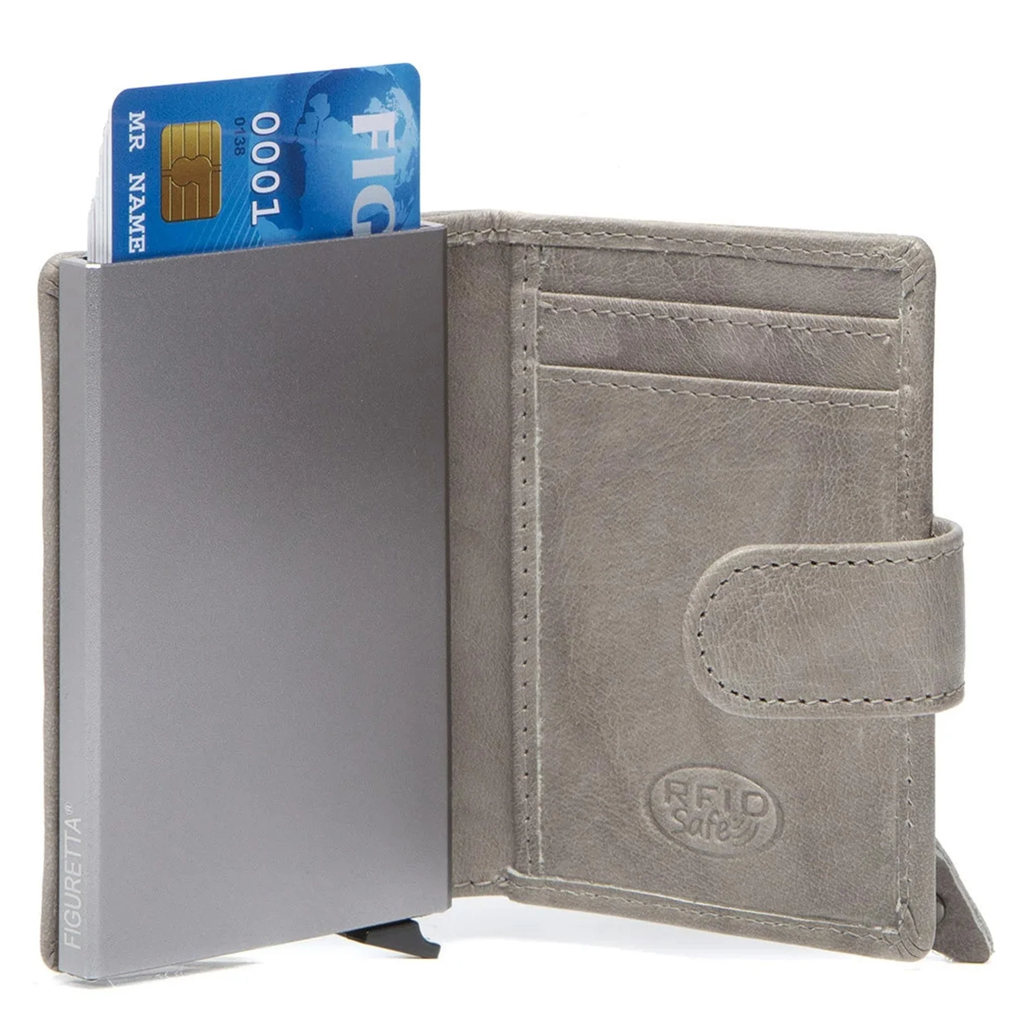 The Chesterfield Brand Prague - Kreditkartenetui 6cc 10 cm RFID (light grey) - Image 3
