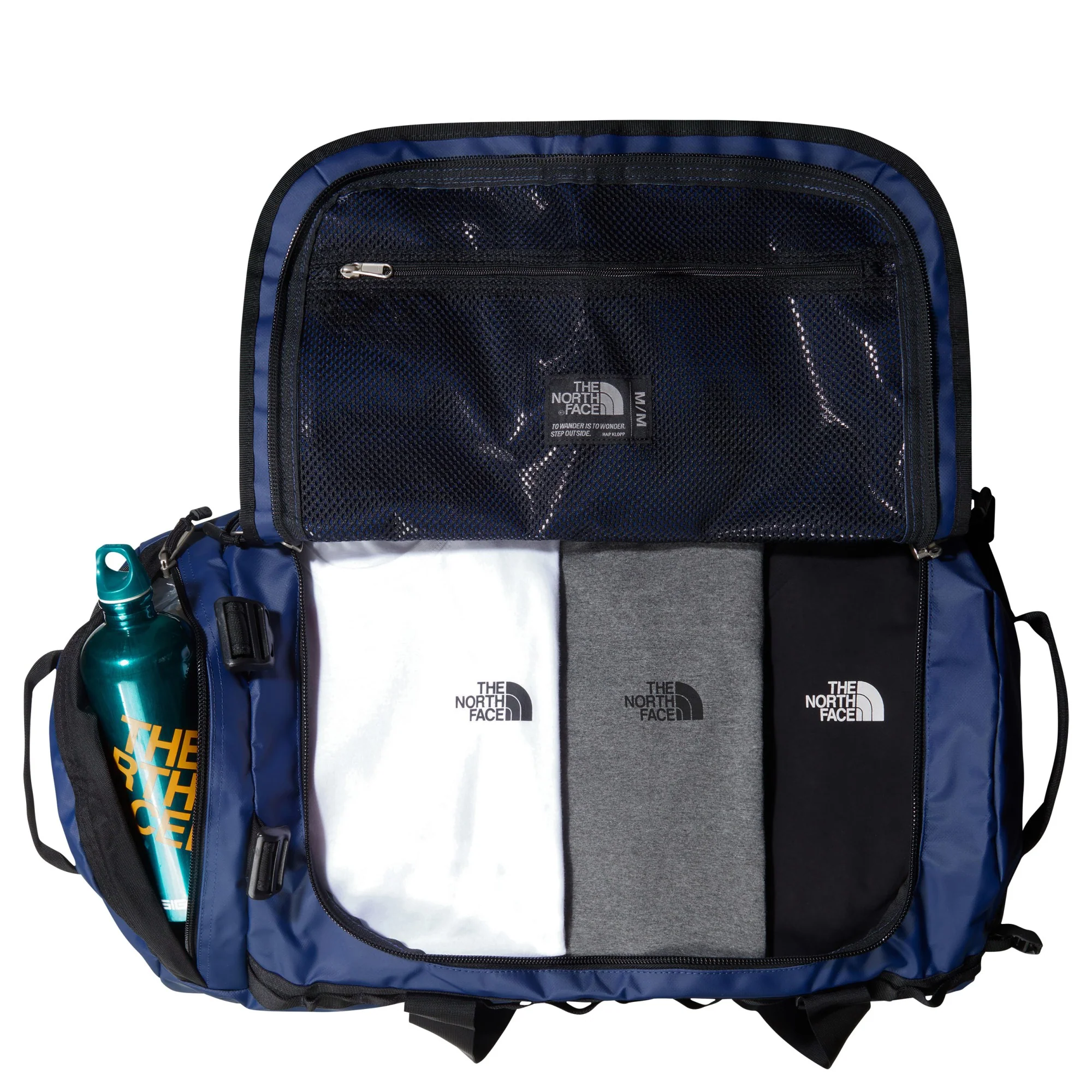 The North Face Base Camp Duffel M 71 - Reisetasche/Rucksack 64 cm (summit navy-tnf black) - Image 3