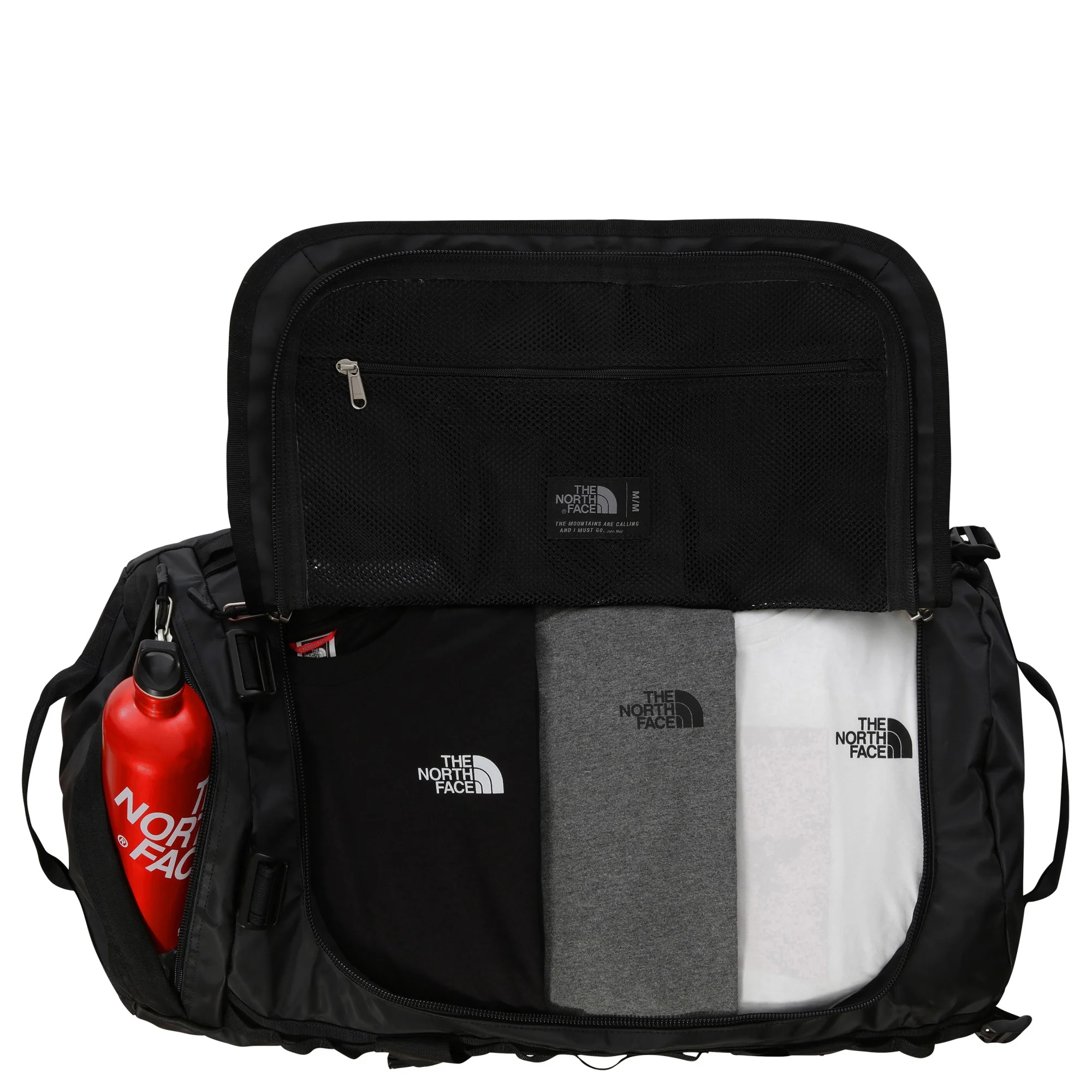 The North Face Base Camp Duffel M 71 - Reisetasche/Rucksack 64 cm (tnf black-tnf white) - Image 3