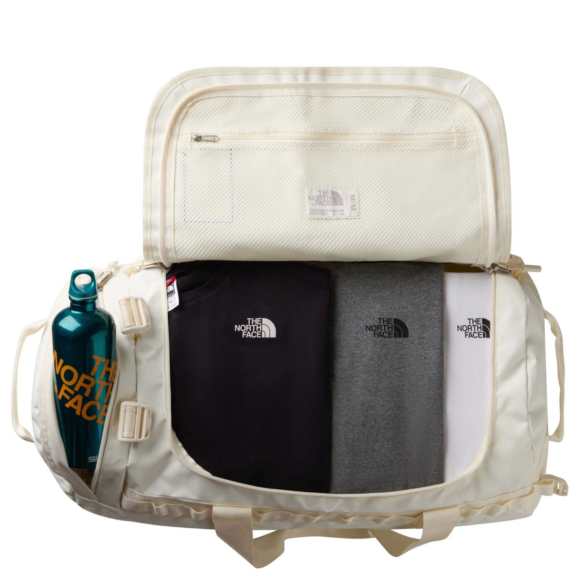 The North Face Base Camp Duffel M 71 - Reisetasche/Rucksack 64 cm (white dune/tnf white) - Image 3