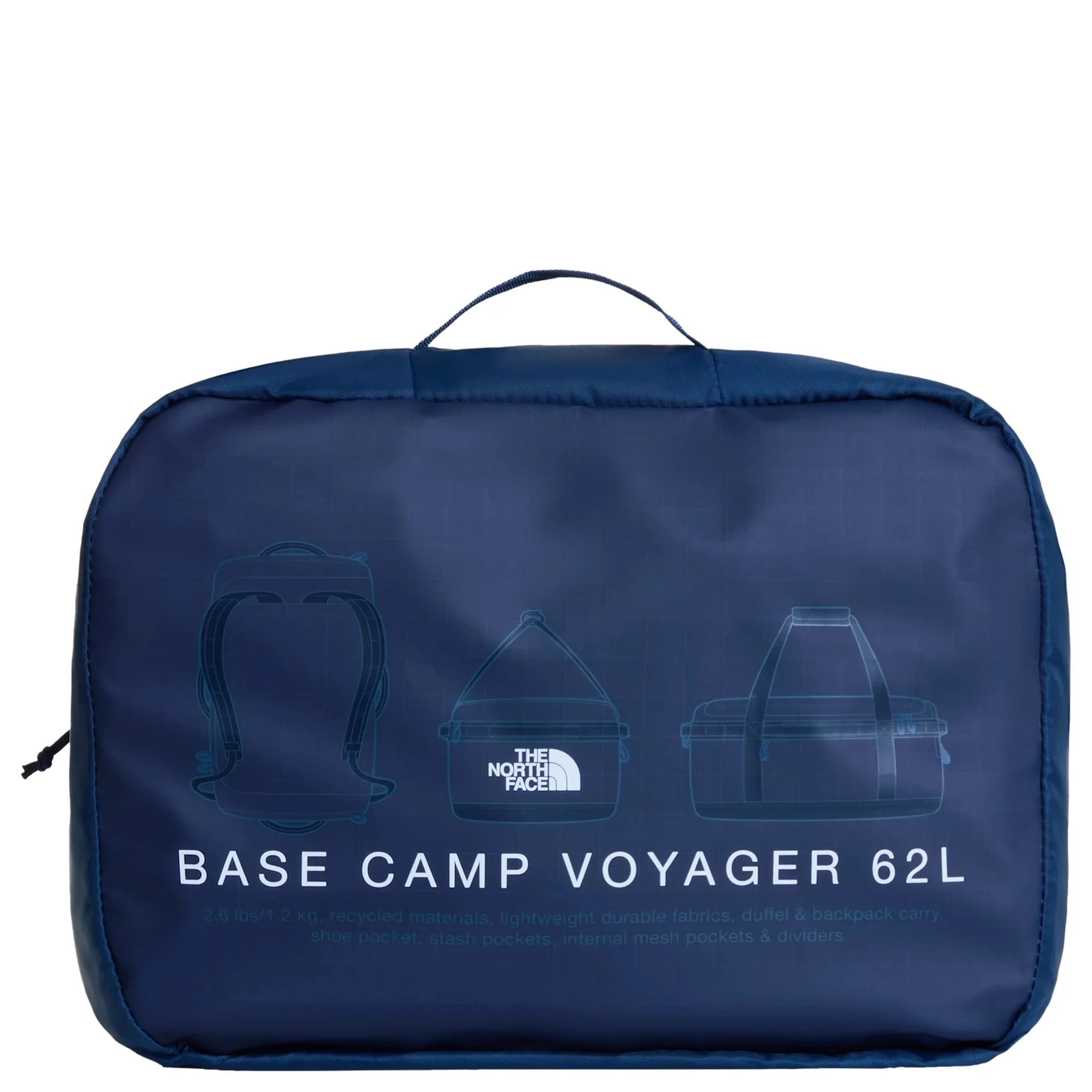The North Face Base Camp Voyager Duffel - Reisetasche/Rucksack L 62 cm (shady blue/summit navy) - Image 5