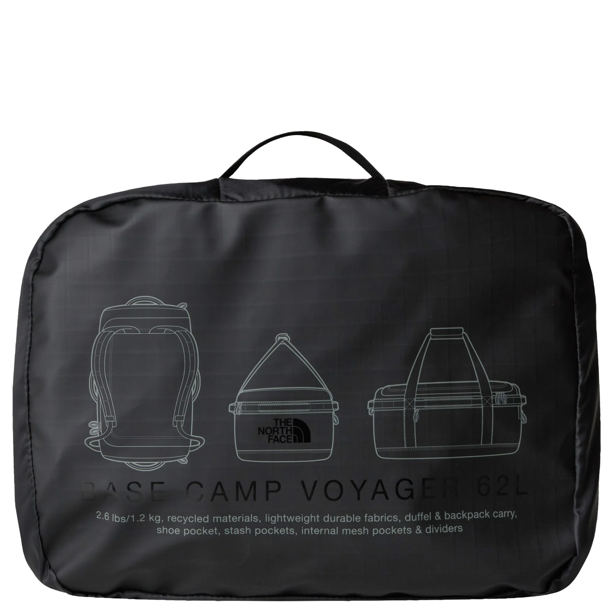 The North Face Base Camp Voyager Duffel 62 - Reisetasche 68.6 cm (tnf black/asphalt grey) - Image 6