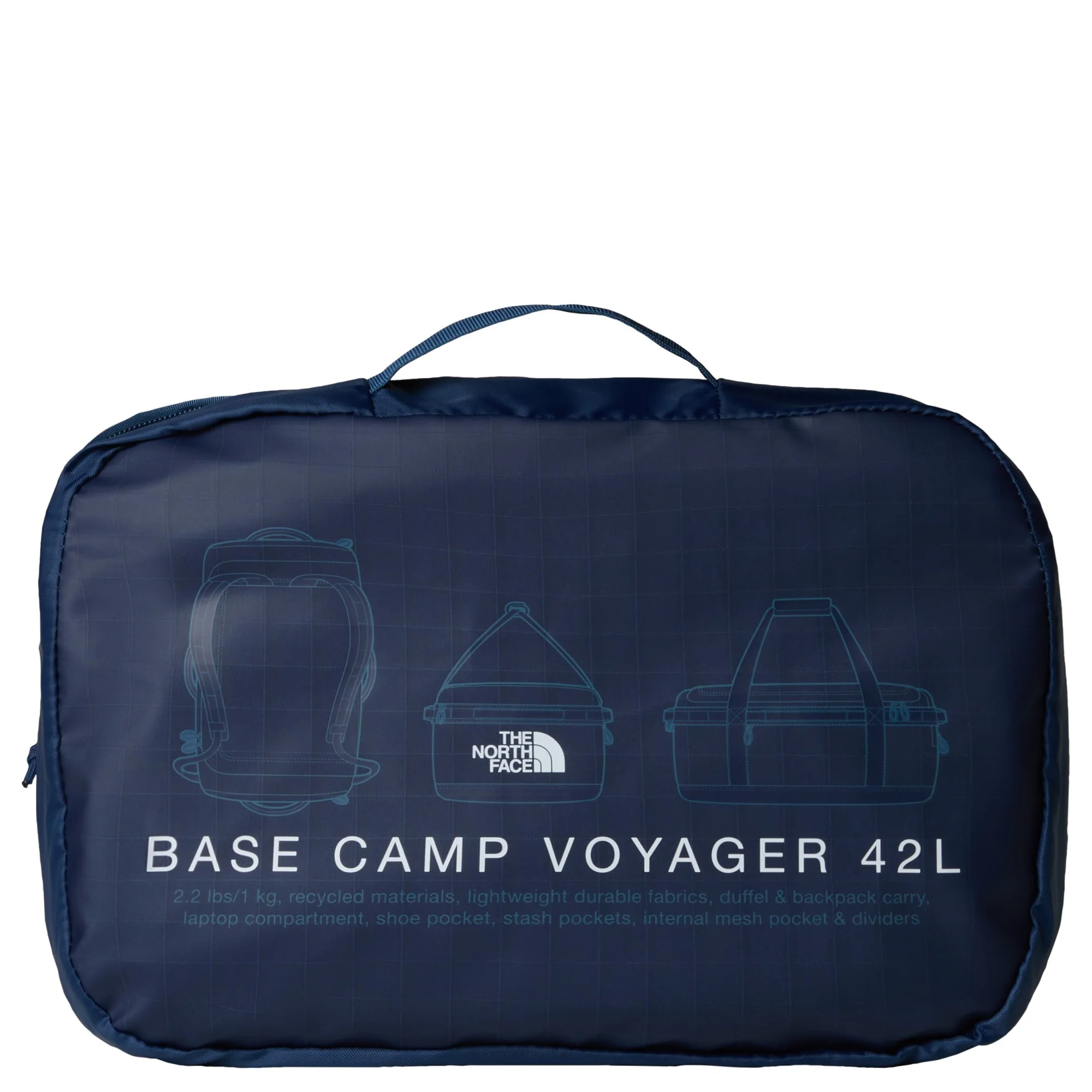 The North Face Base Camp Voyager Duffel 42 - Reisetasche 58 cm (shady blue/summit navy) - Image 4