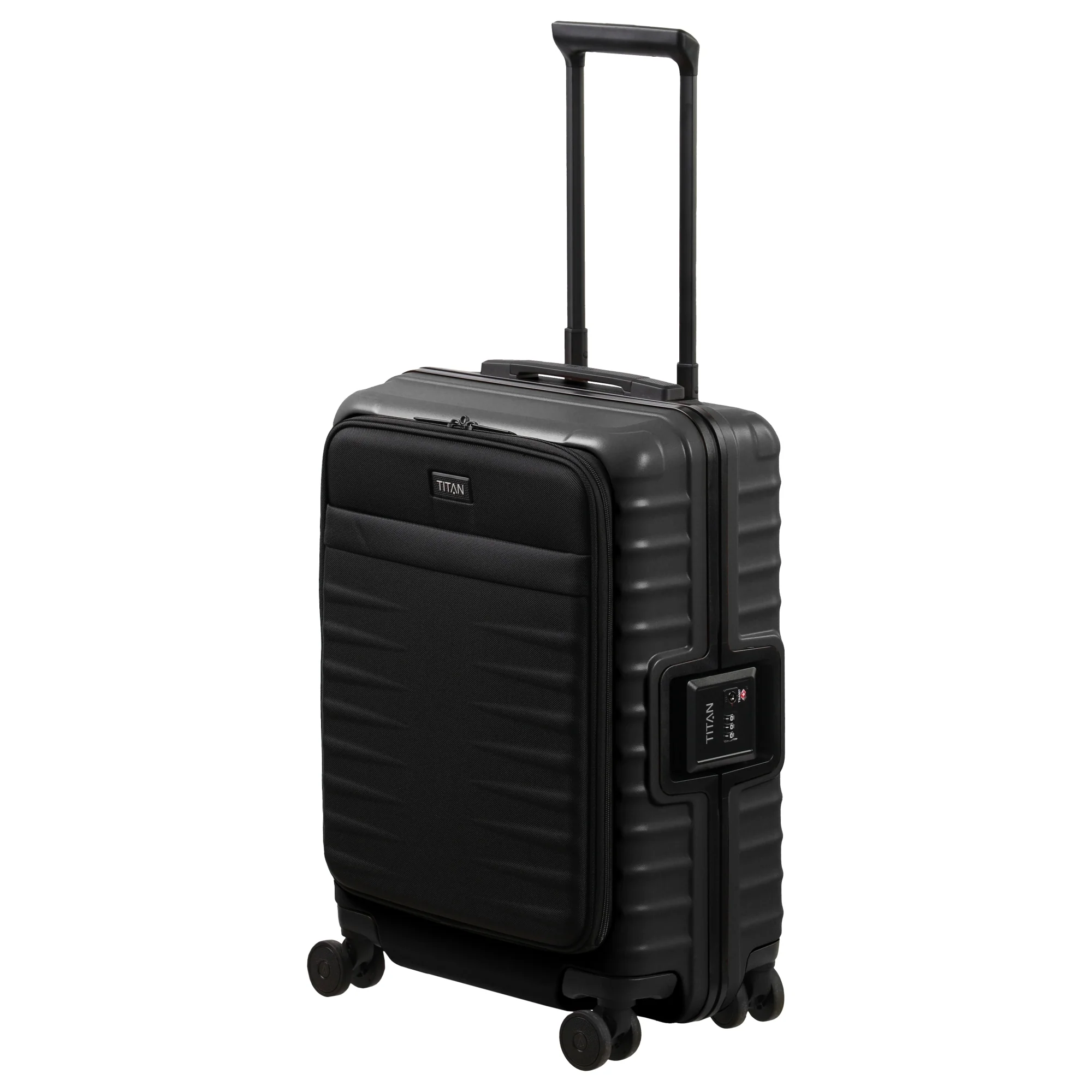 TITAN OVERSEAS - 4-Rollen-Kabinentrolley S 55/23cm mit Vortasche (nightshade black, 55 cm) - Image 2