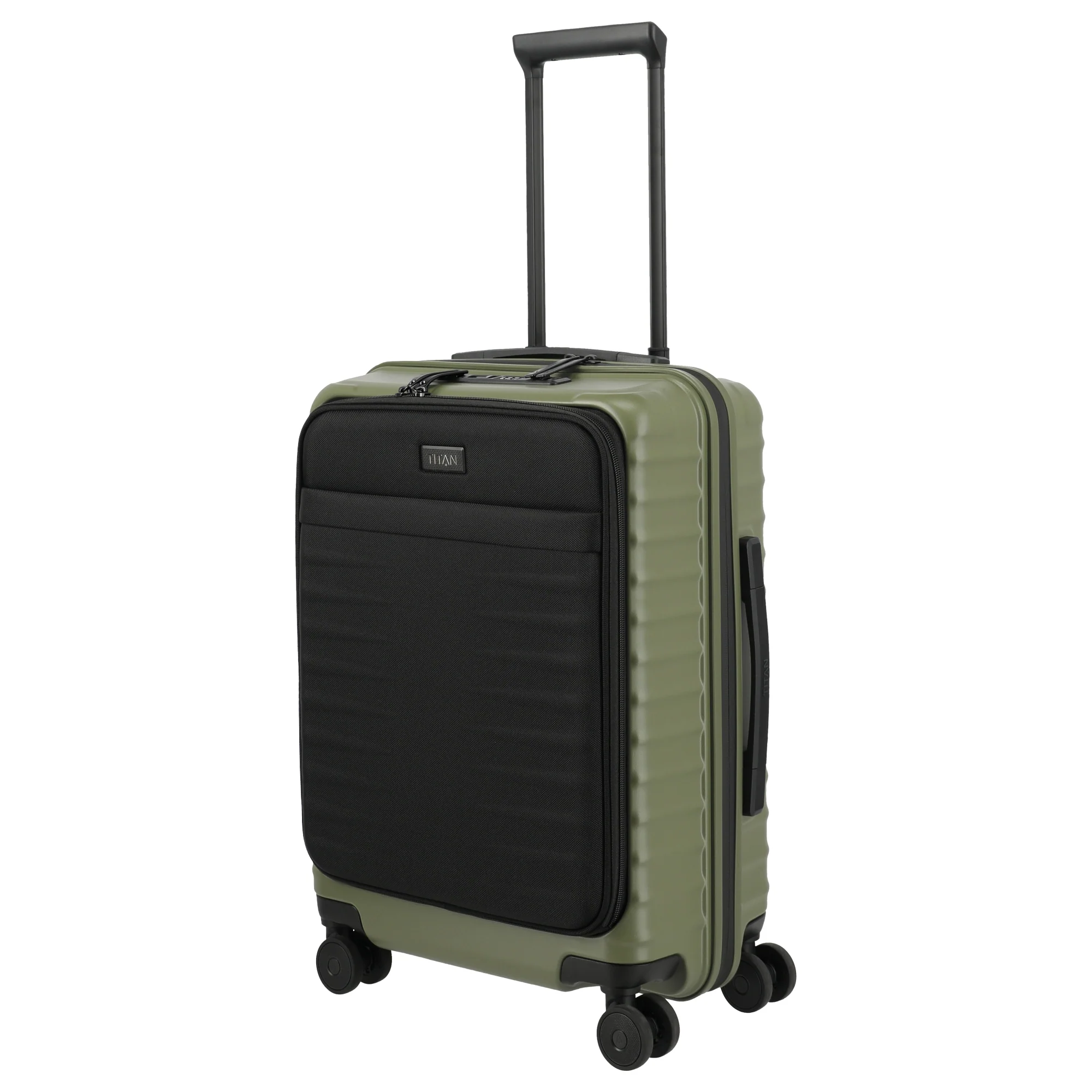 TITAN UPGRADE - 4-Rollen-Kabinentrolley S 55/23 cm mit Vortasche (forest green) - Image 2