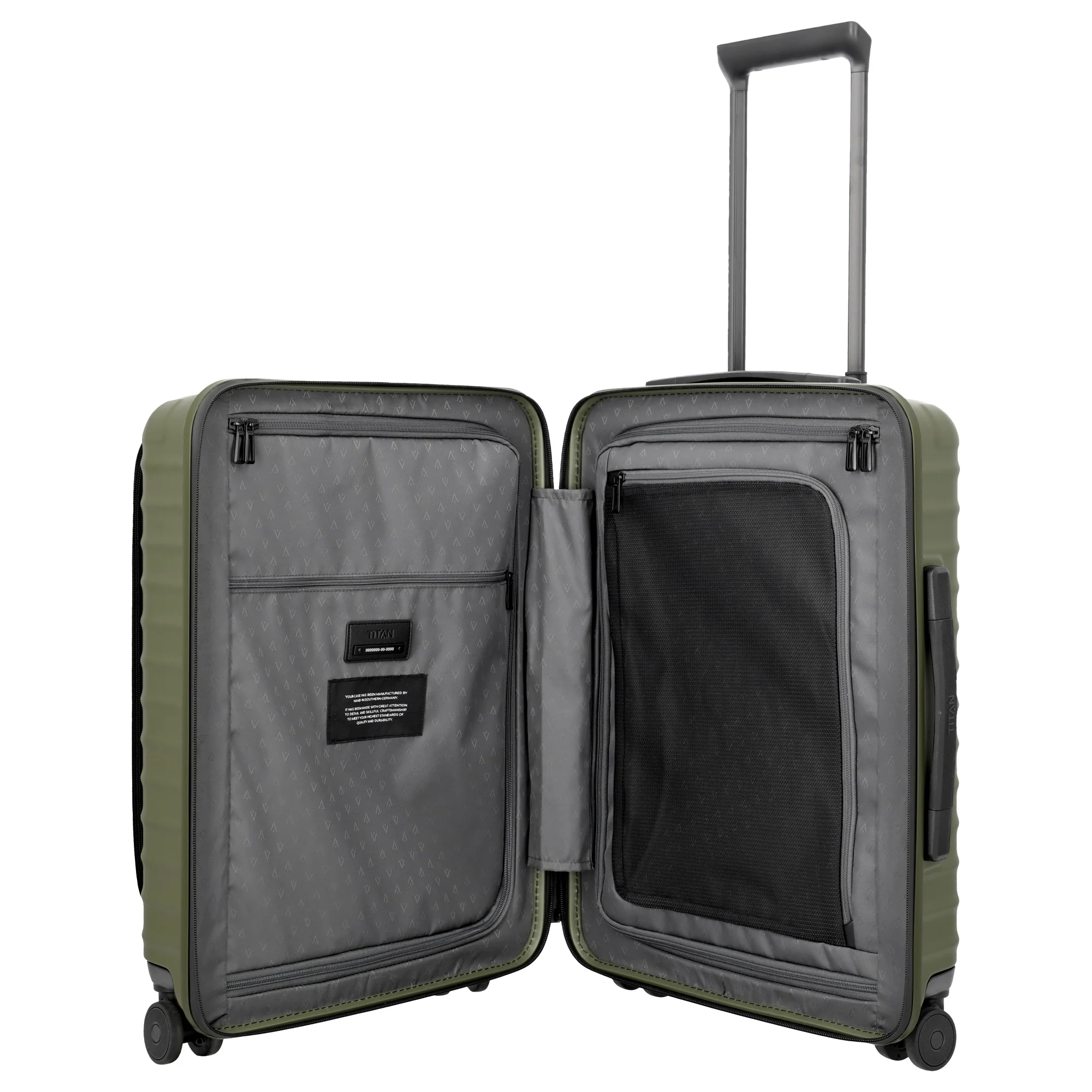 TITAN UPGRADE - 4-Rollen-Kabinentrolley S 55/23 cm mit Vortasche (forest green) - Image 6