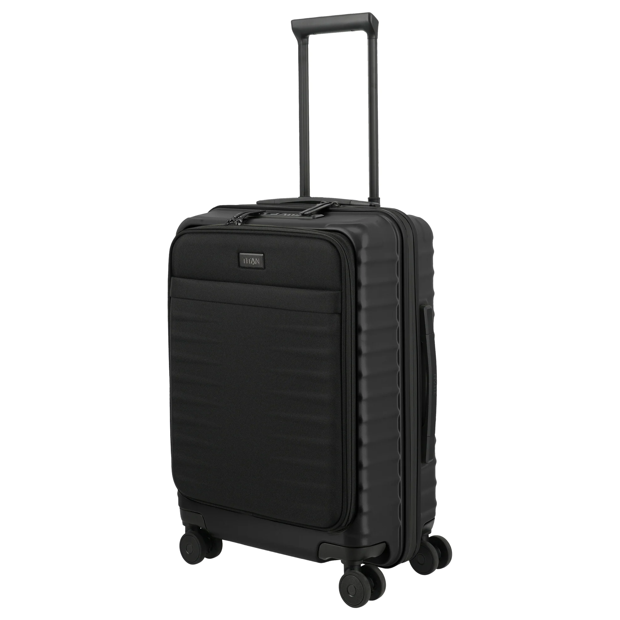 TITAN UPGRADE - 4-Rollen-Kabinentrolley S 55/23 cm mit Vortasche (nightshade black) - Image 2