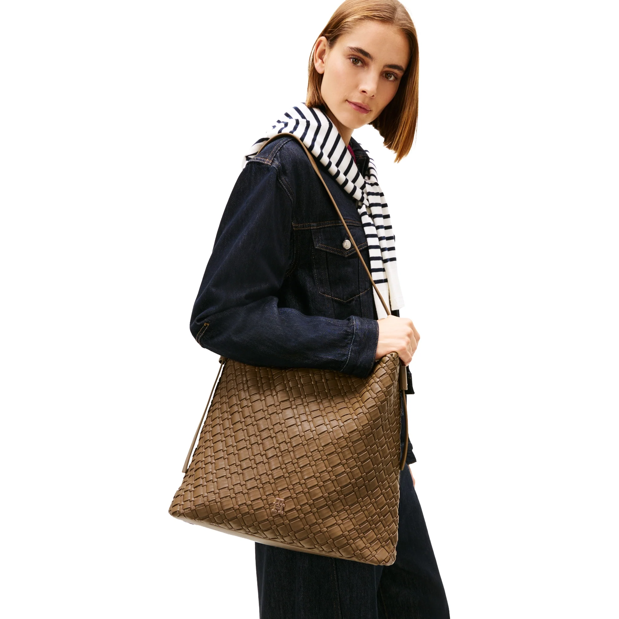 Tommy Hilfiger Braided - Schultertasche 36 cm (nordic taupe) - Image 5