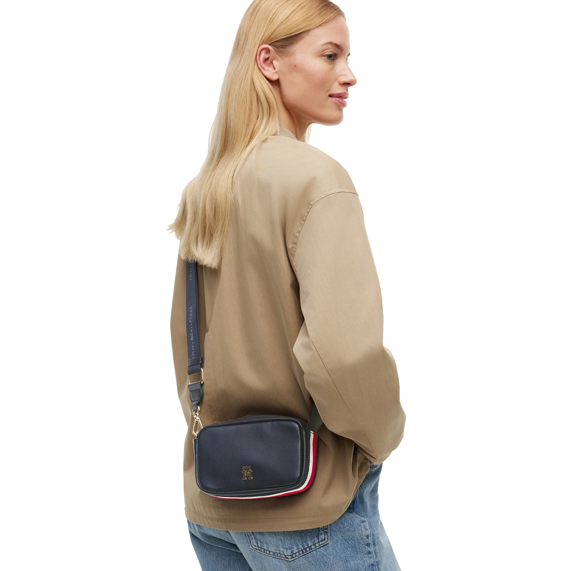 Tommy Hilfiger Logotape Camera Bag - Umhängetasche 18 cm (space blue corp) - Image 5