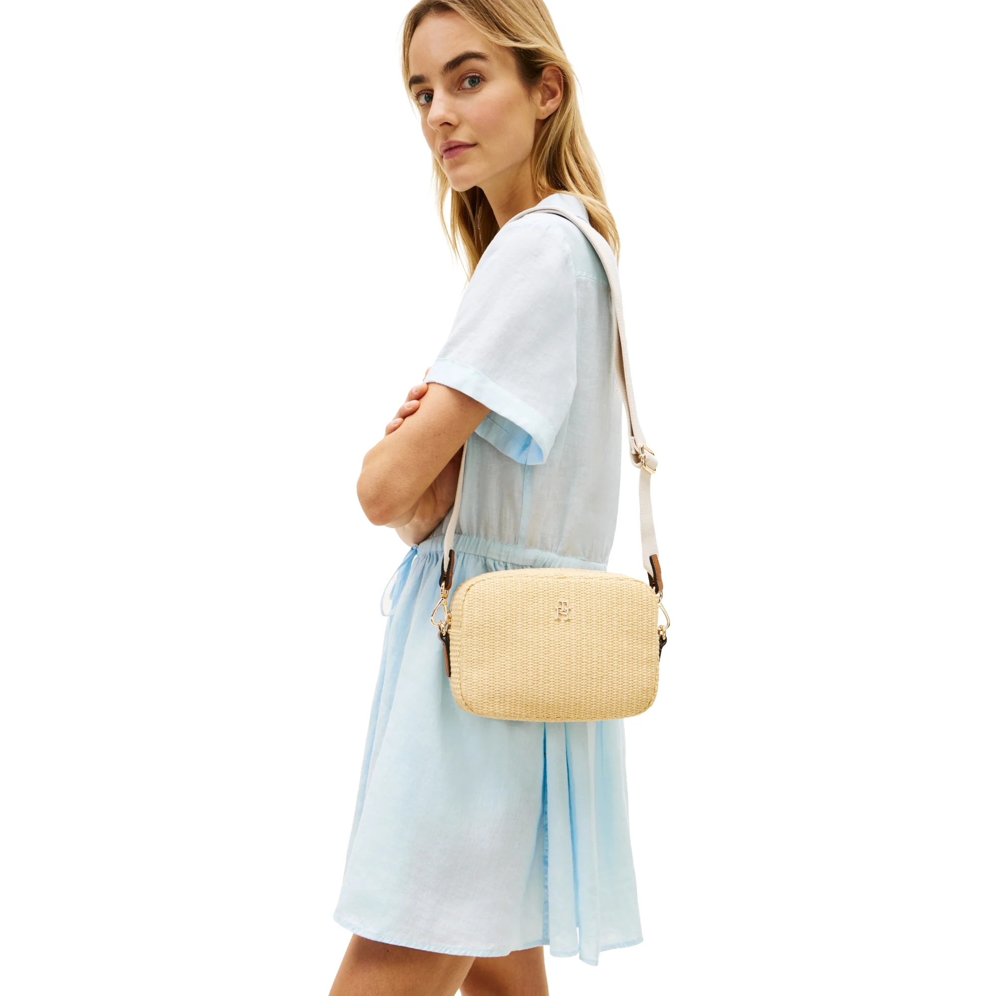 Tommy Hilfiger Popette - Umhängetasche 22.5 cm (natural raffia) - Image 5