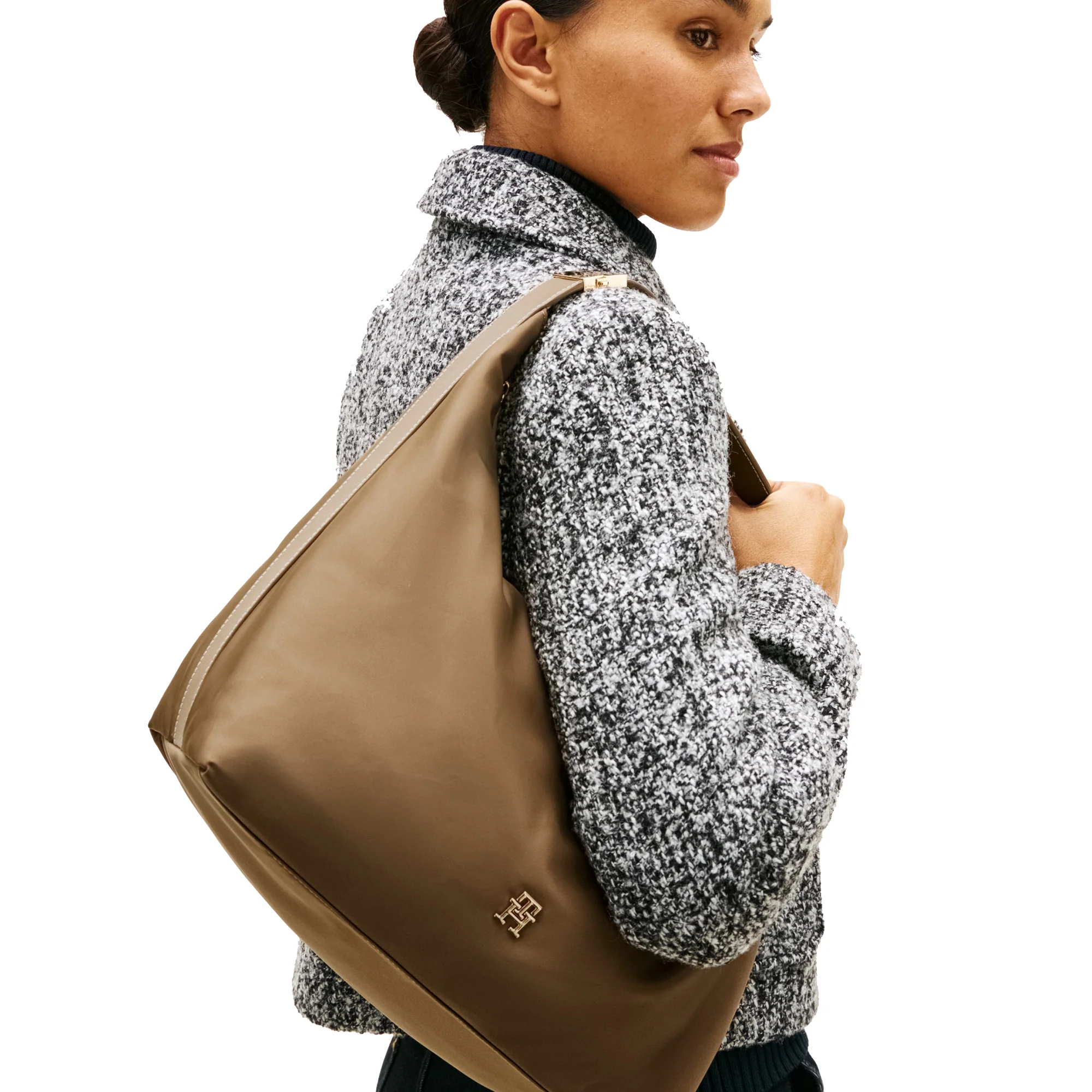Tommy Hilfiger TH GO Hobo - Schultertasche 34 cm (nordic taupe) - Image 5