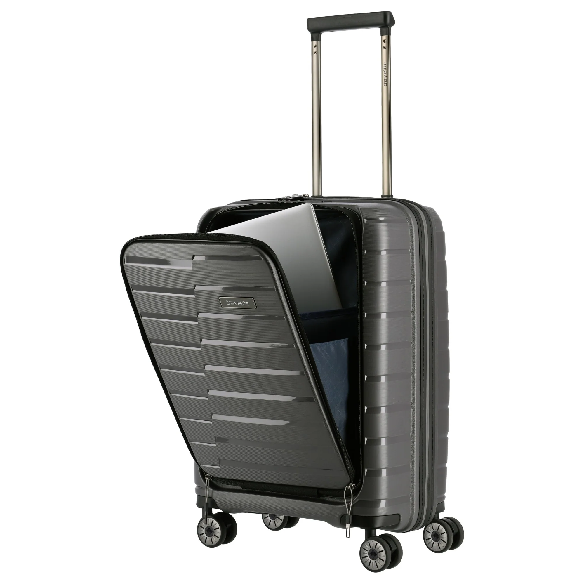 Travelite Air Base - 4-Rollen-Kabinentrolley mit Vortasche S 55 cm (anthracite) - Image 7