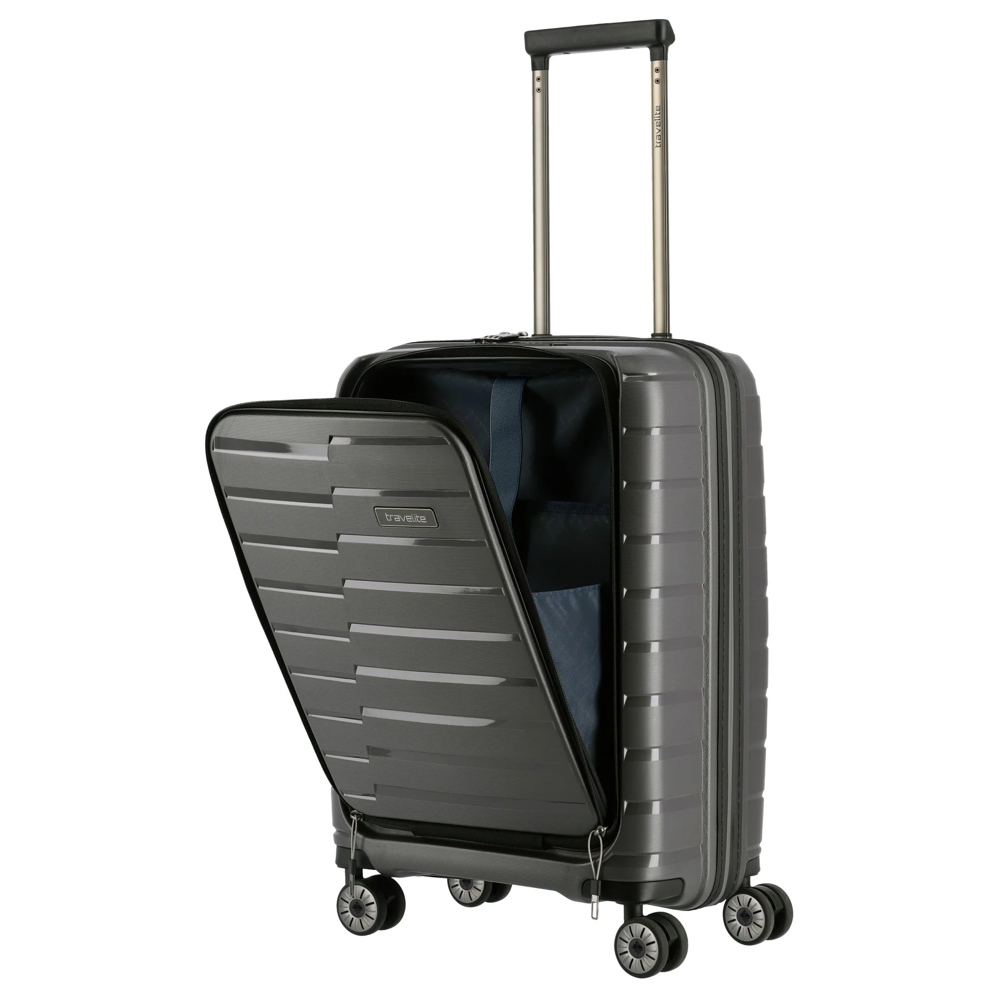 Travelite Air Base - 4-Rollen-Kabinentrolley mit Vortasche S 55 cm (anthracite) - Image 8