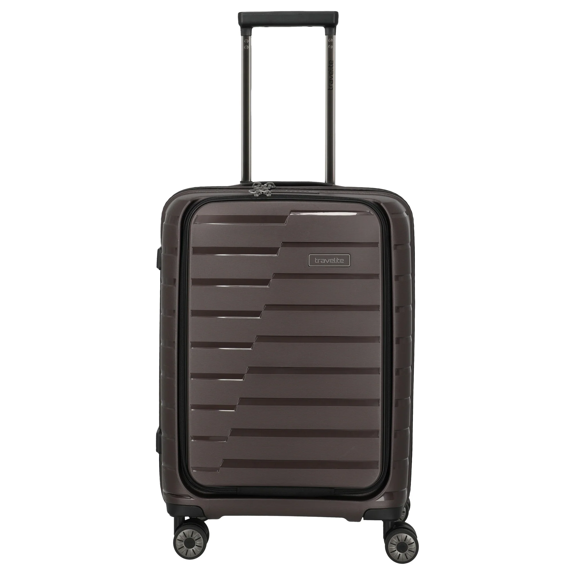 Travelite Air Base - 4-Rollen-Kabinentrolley mit Vortasche S 55 cm (coffee)
