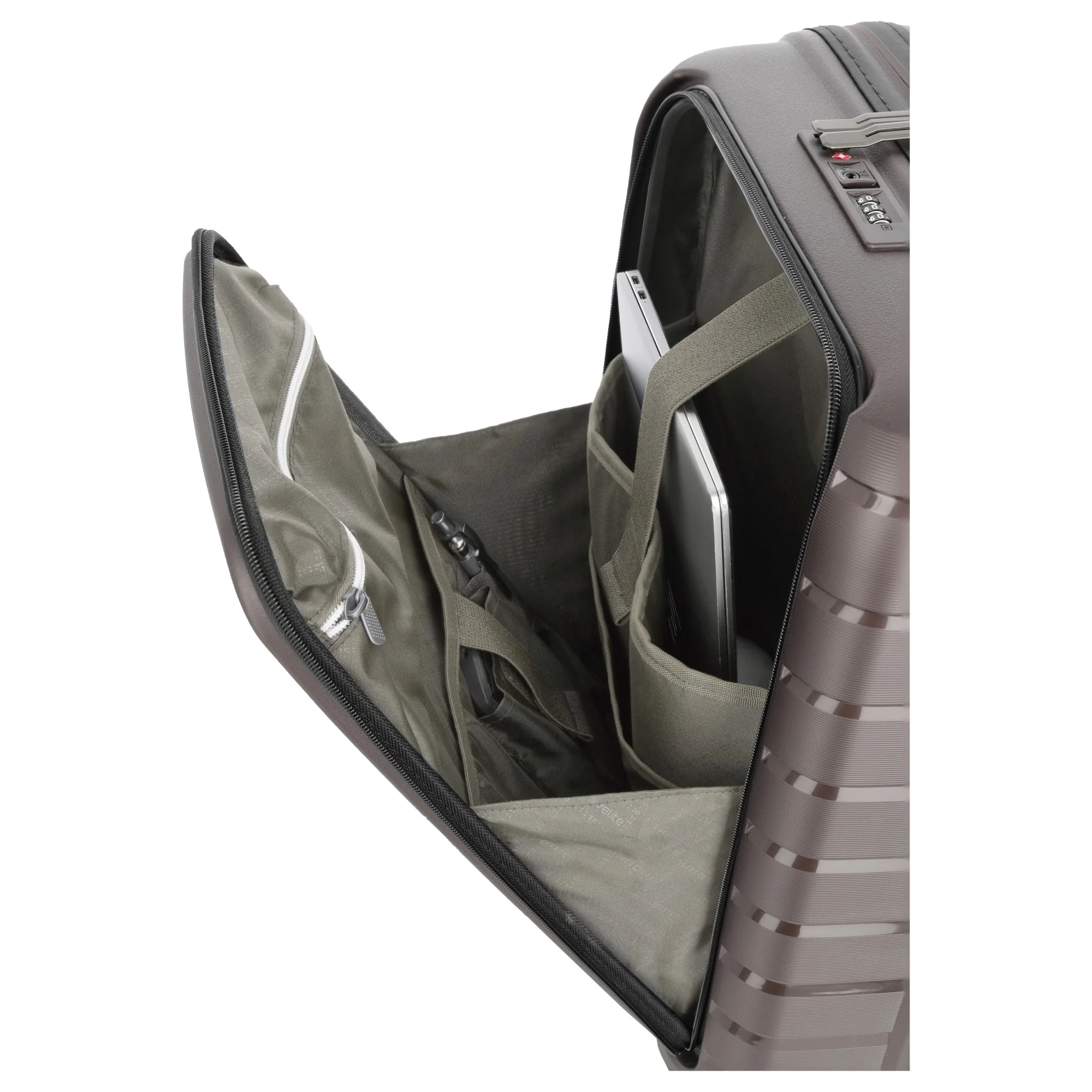 Travelite Air Base - 4-Rollen-Kabinentrolley mit Vortasche S 55 cm (coffee) - Image 5