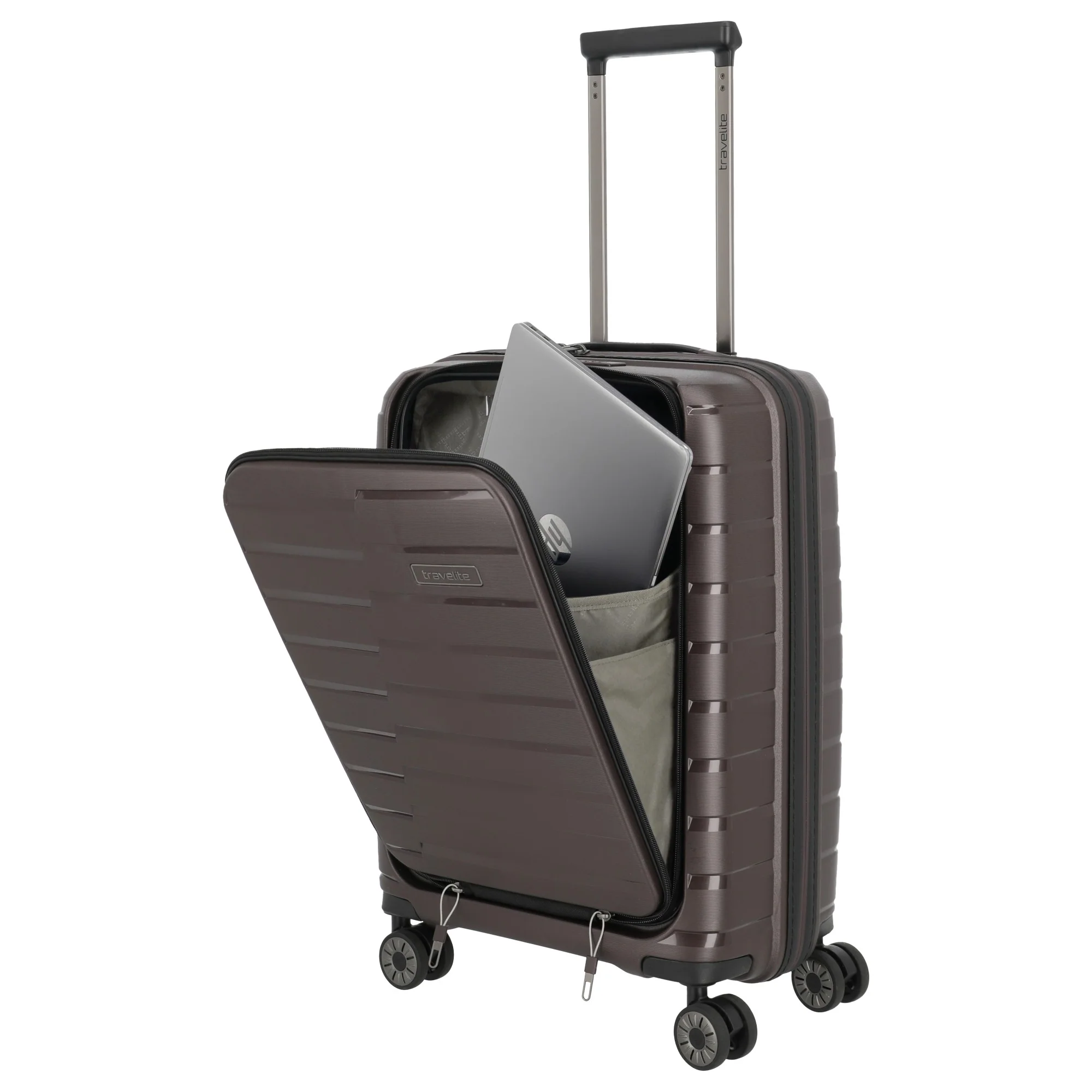 Travelite Air Base - 4-Rollen-Kabinentrolley mit Vortasche S 55 cm (coffee) - Image 6