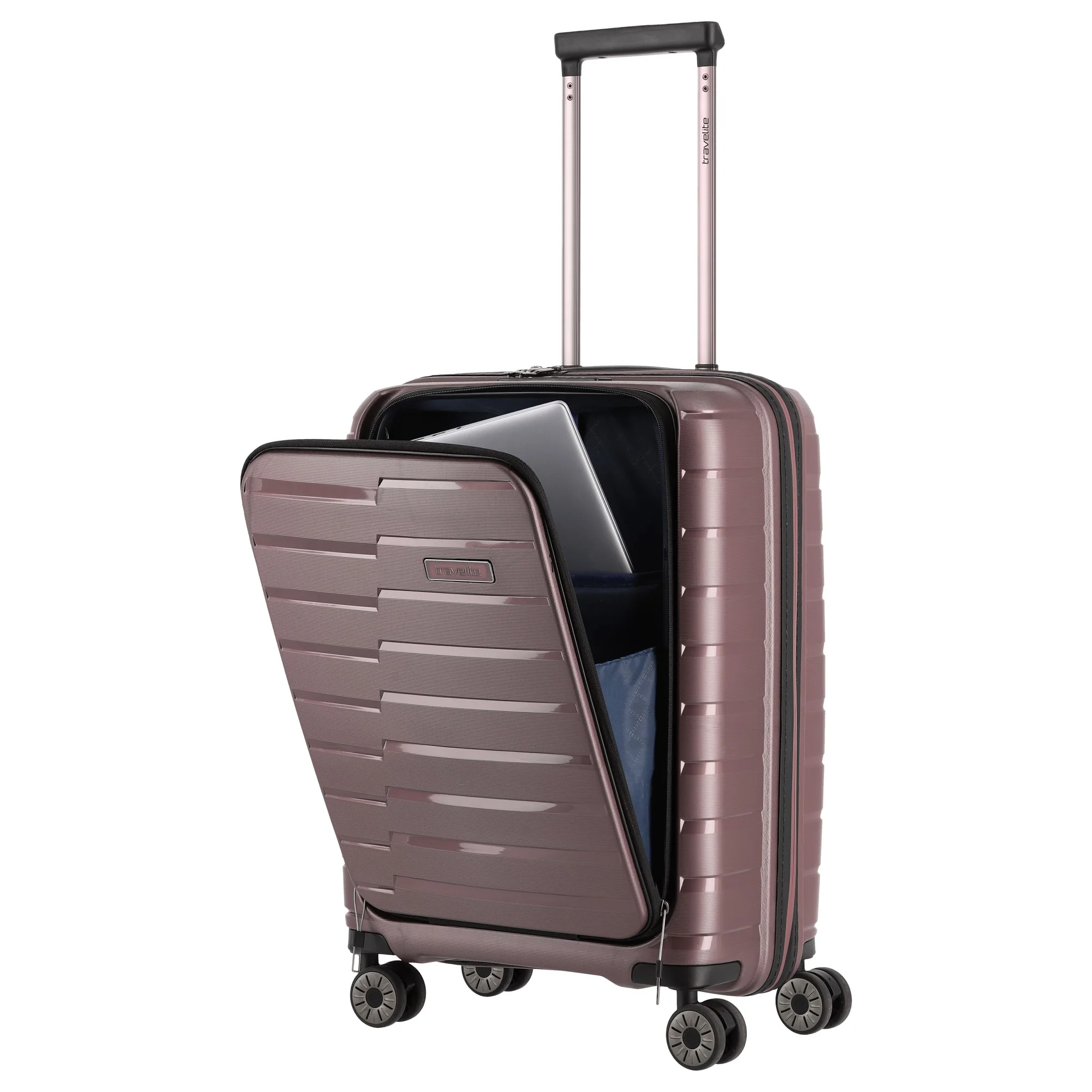 Travelite Air Base - 4-Rollen-Kabinentrolley mit Vortasche S 55 cm (flieder) - Image 7