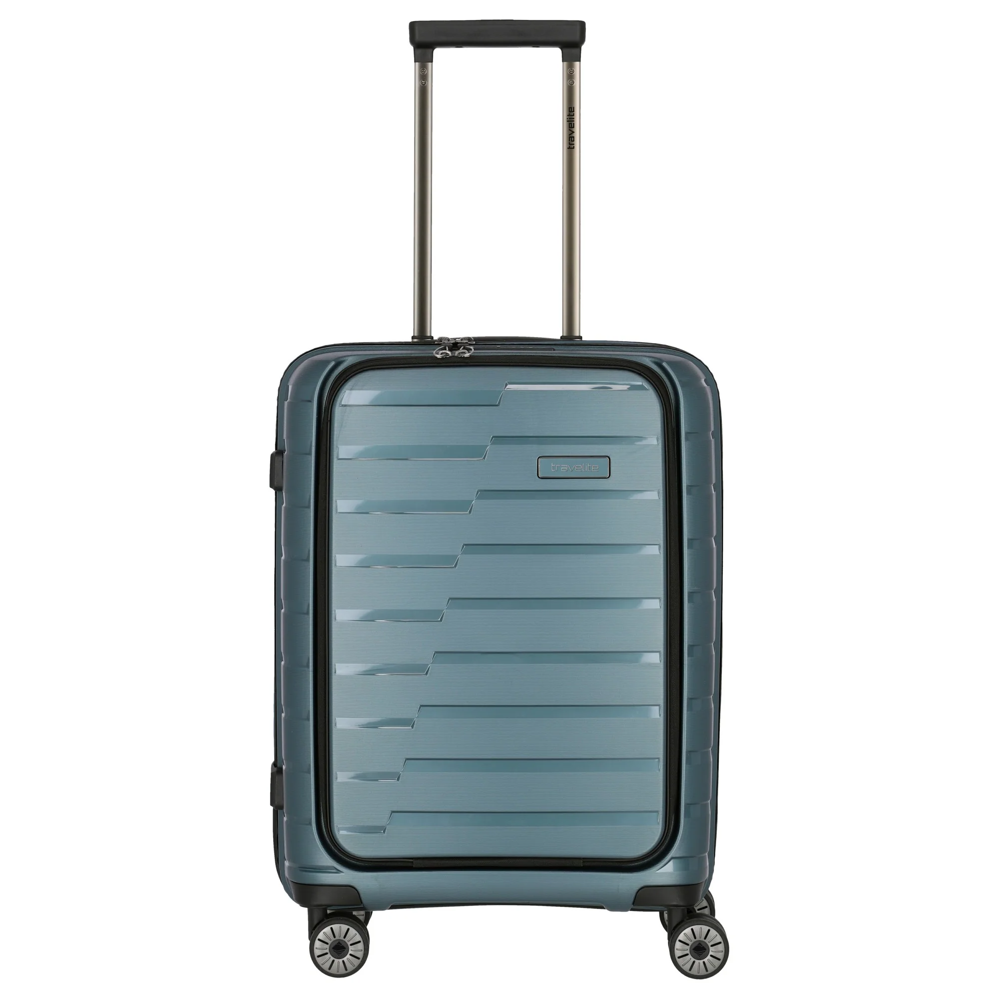 Travelite Air Base - 4-Rollen-Kabinentrolley mit Vortasche S 55 cm (iceblue)