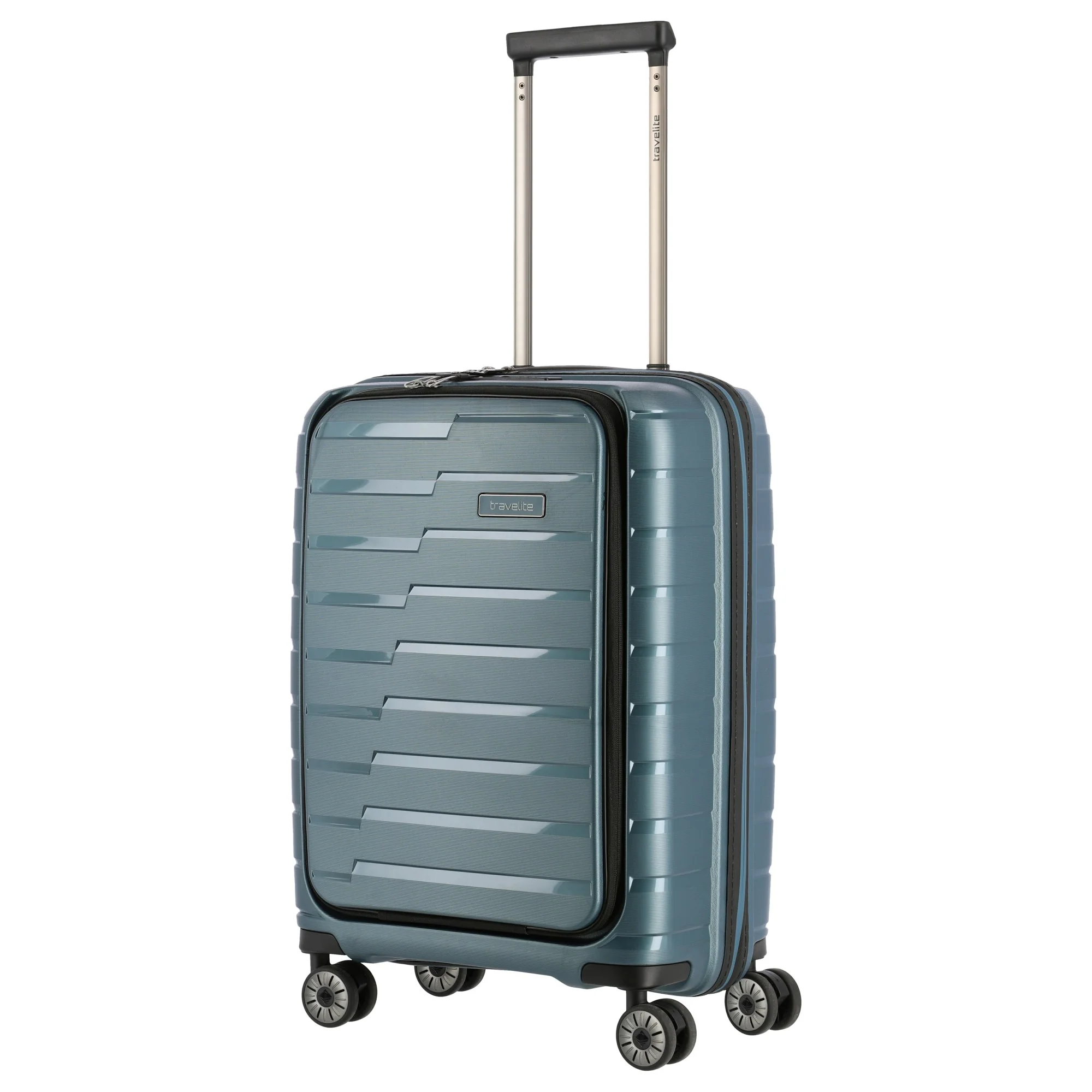 Travelite Air Base - 4-Rollen-Kabinentrolley mit Vortasche S 55 cm (iceblue) - Image 2