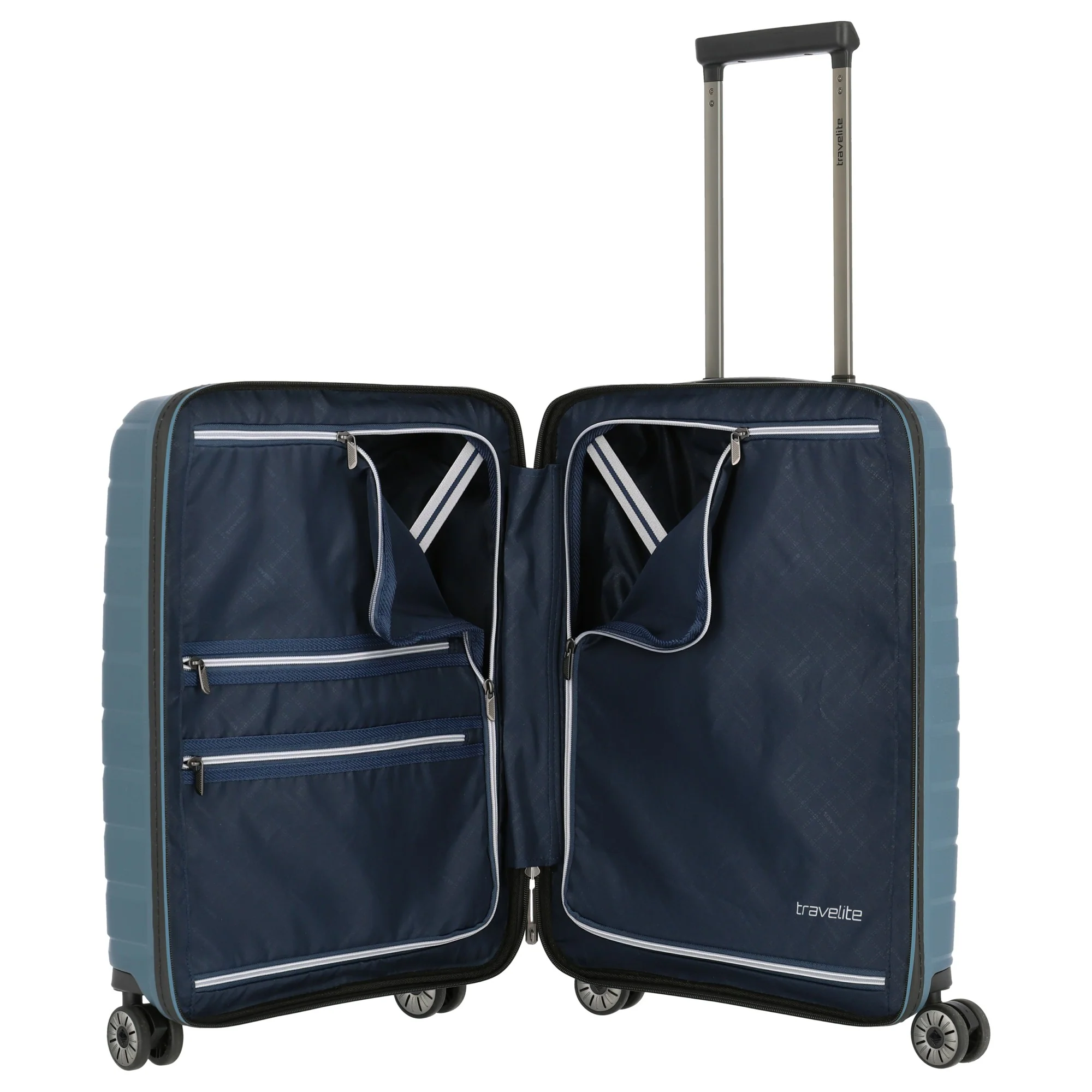 Travelite Air Base - 4-Rollen-Kabinentrolley mit Vortasche S 55 cm (iceblue) - Image 6