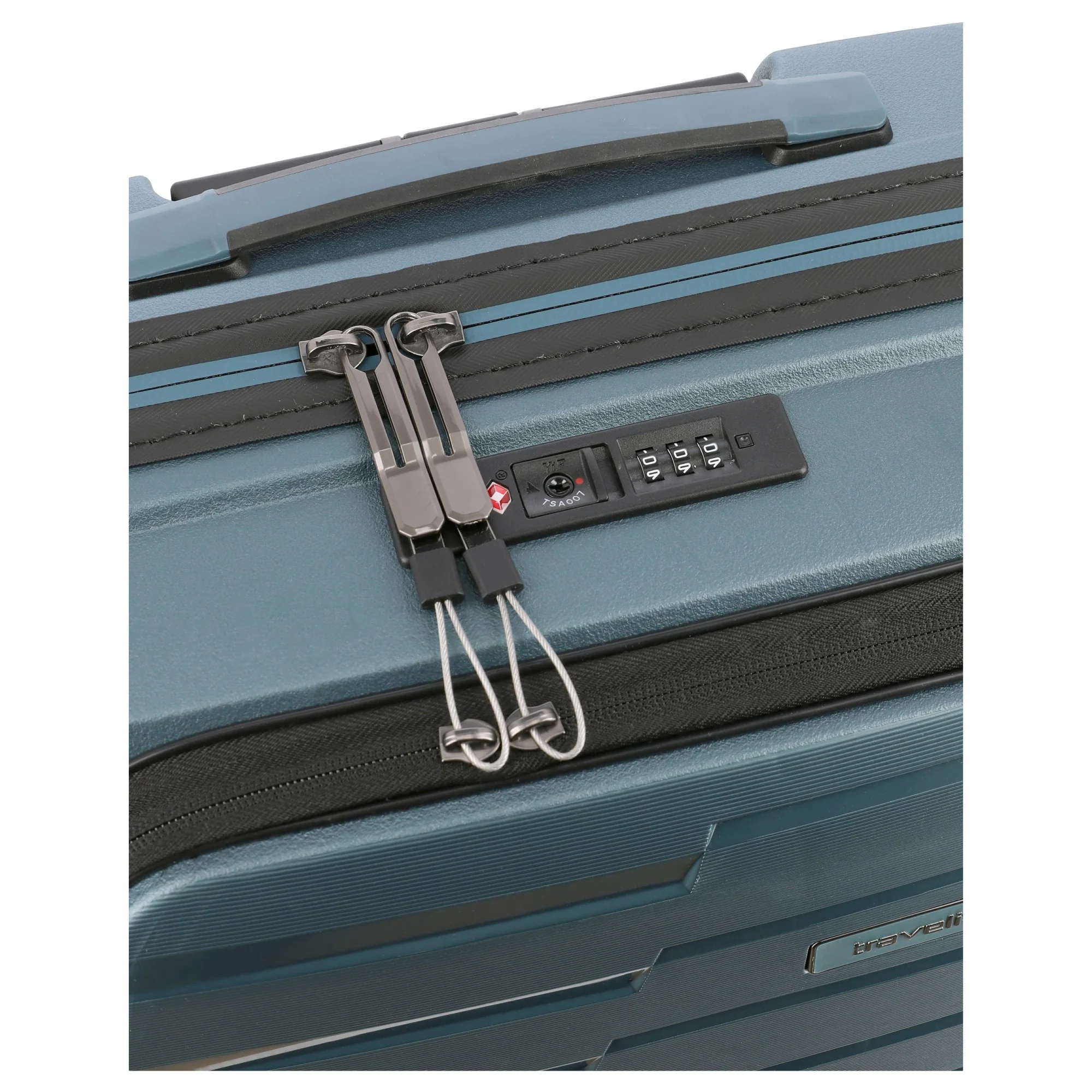 Travelite Air Base - 4-Rollen-Kabinentrolley mit Vortasche S 55 cm (iceblue) - Image 9