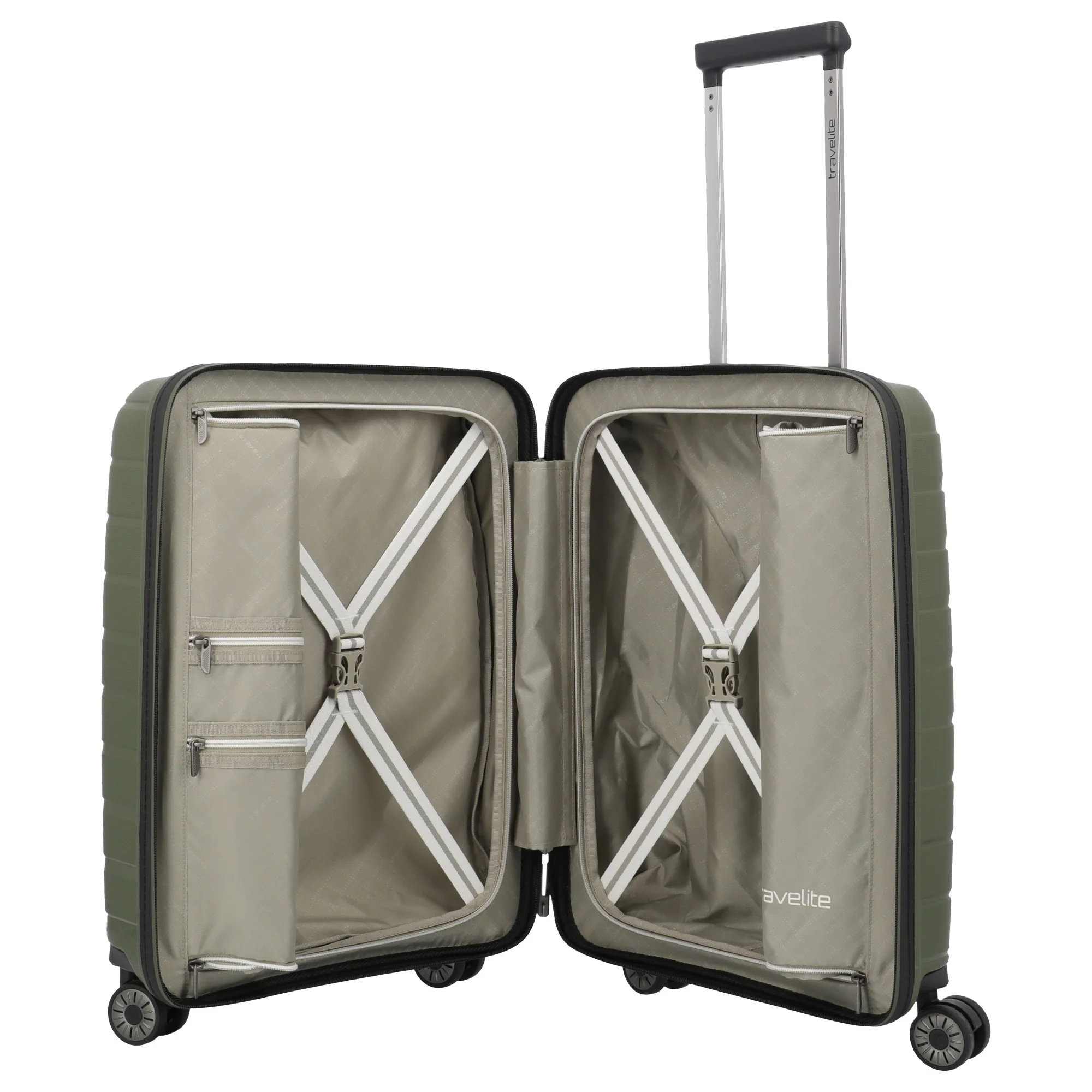 Travelite Air Base - 4-Rollen-Kabinentrolley mit Vortasche S 55 cm (olive) - Image 6