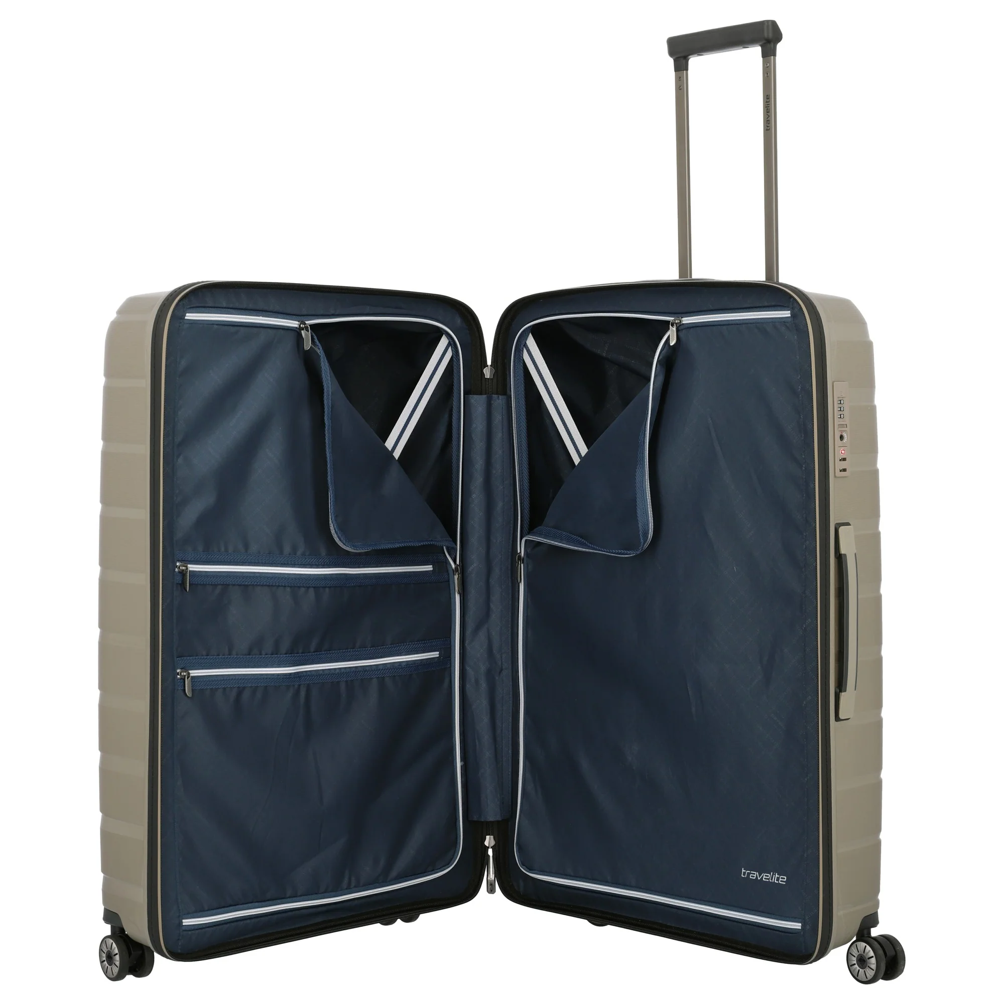 Travelite Air Base - 4-Rollen-Trolley Set 3tlg. L/M/S Vortasche (champagner) - Image 7