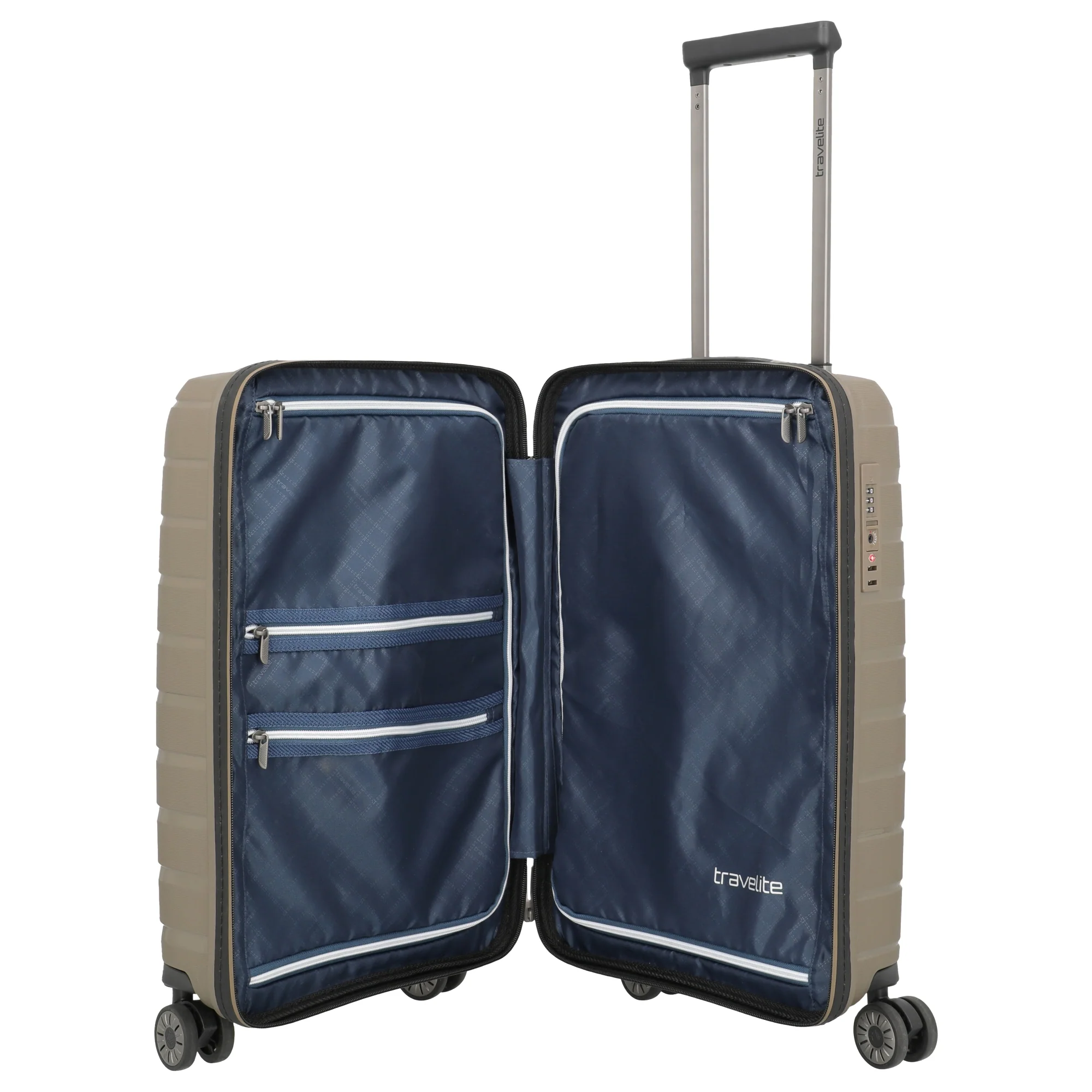 Travelite Air Base Slim - 4-Rollen-Kabinentrolley S 55 cm (champagne) - Image 7