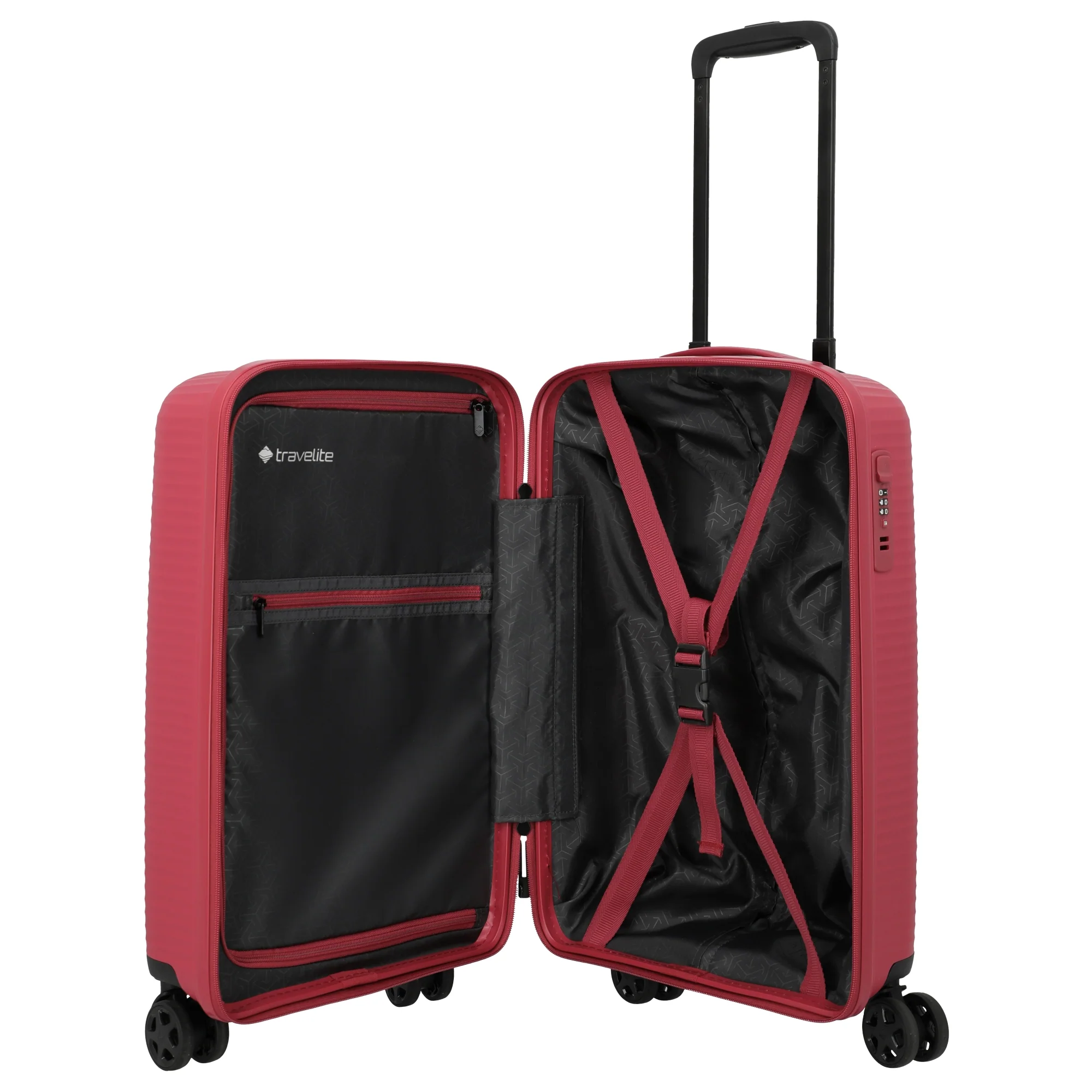 Travelite Air Stripe - 4-Rollen-Kabinentrolley Slim 55 cm (red) - Image 6