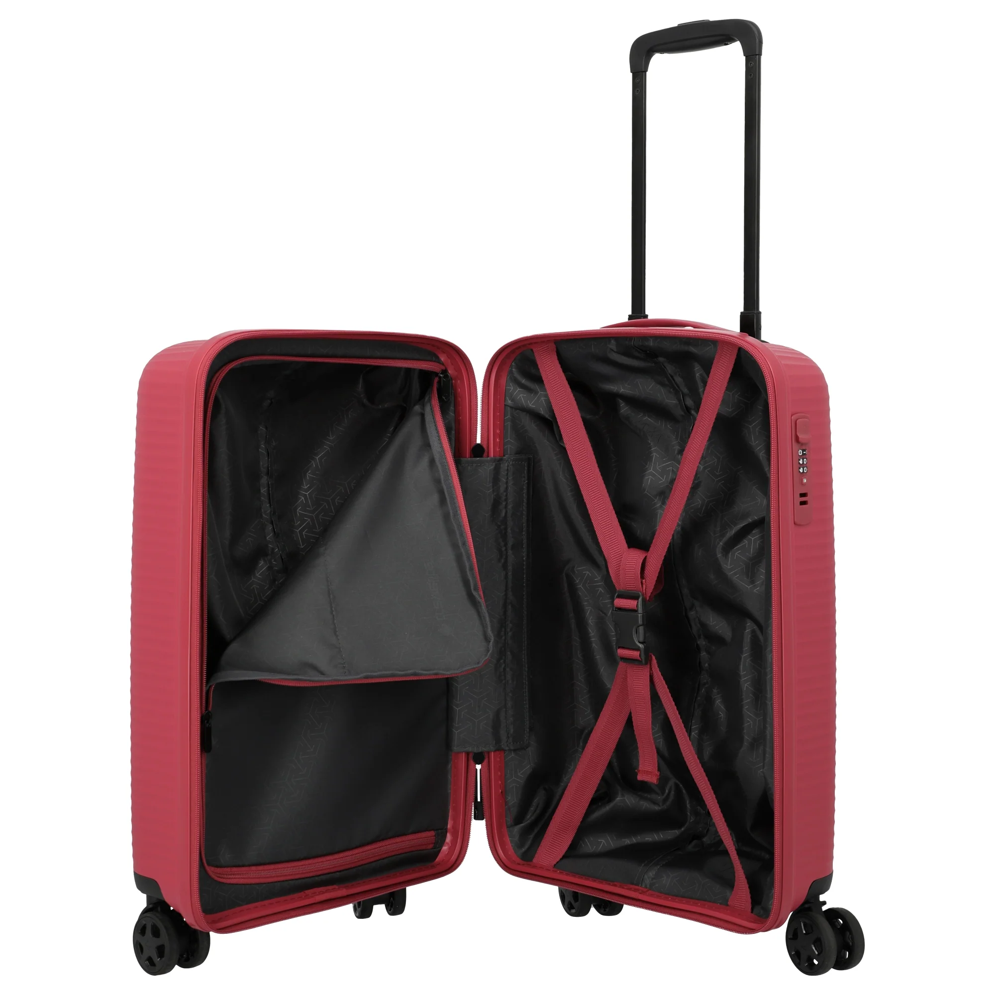Travelite Air Stripe - 4-Rollen-Kabinentrolley Slim 55 cm (red) - Image 7