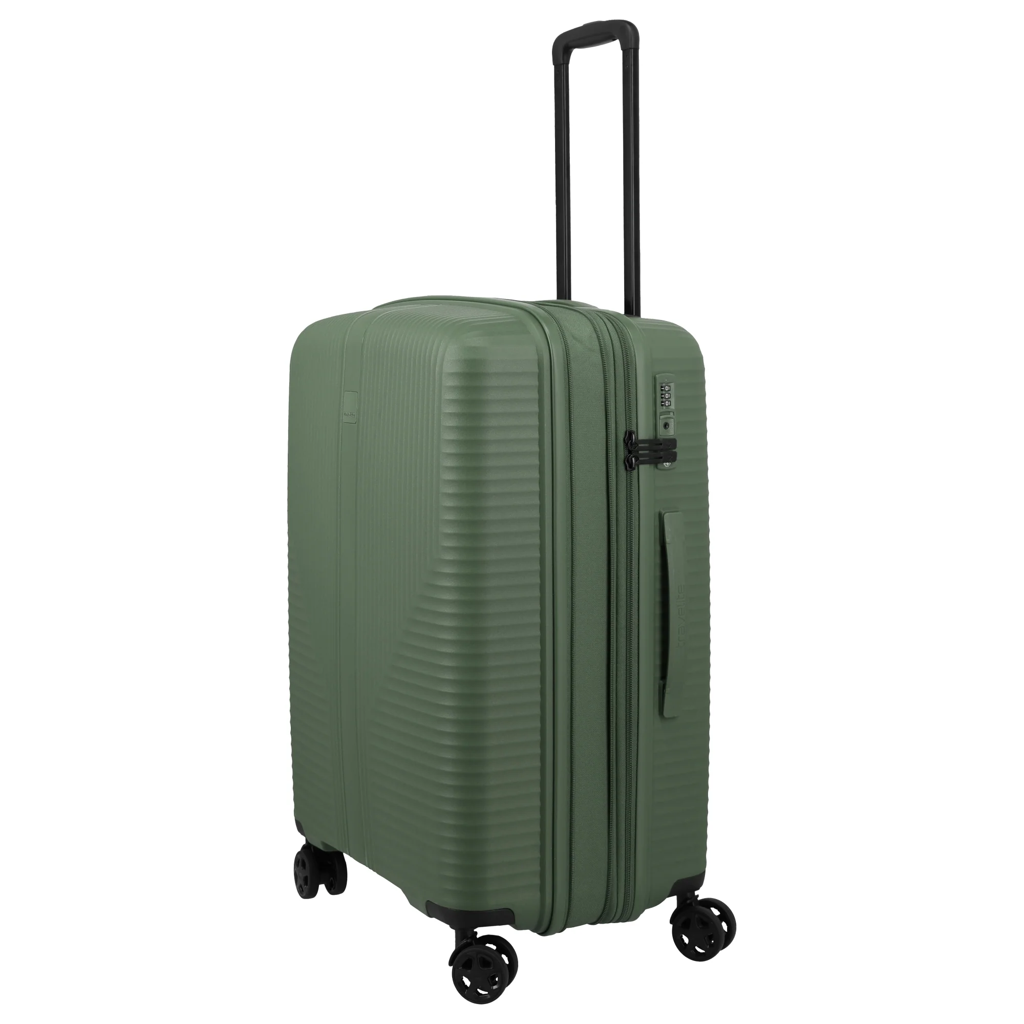Travelite Air Stripe - 4-Rollen-Trolley 66 cm erw. (green) - Image 3