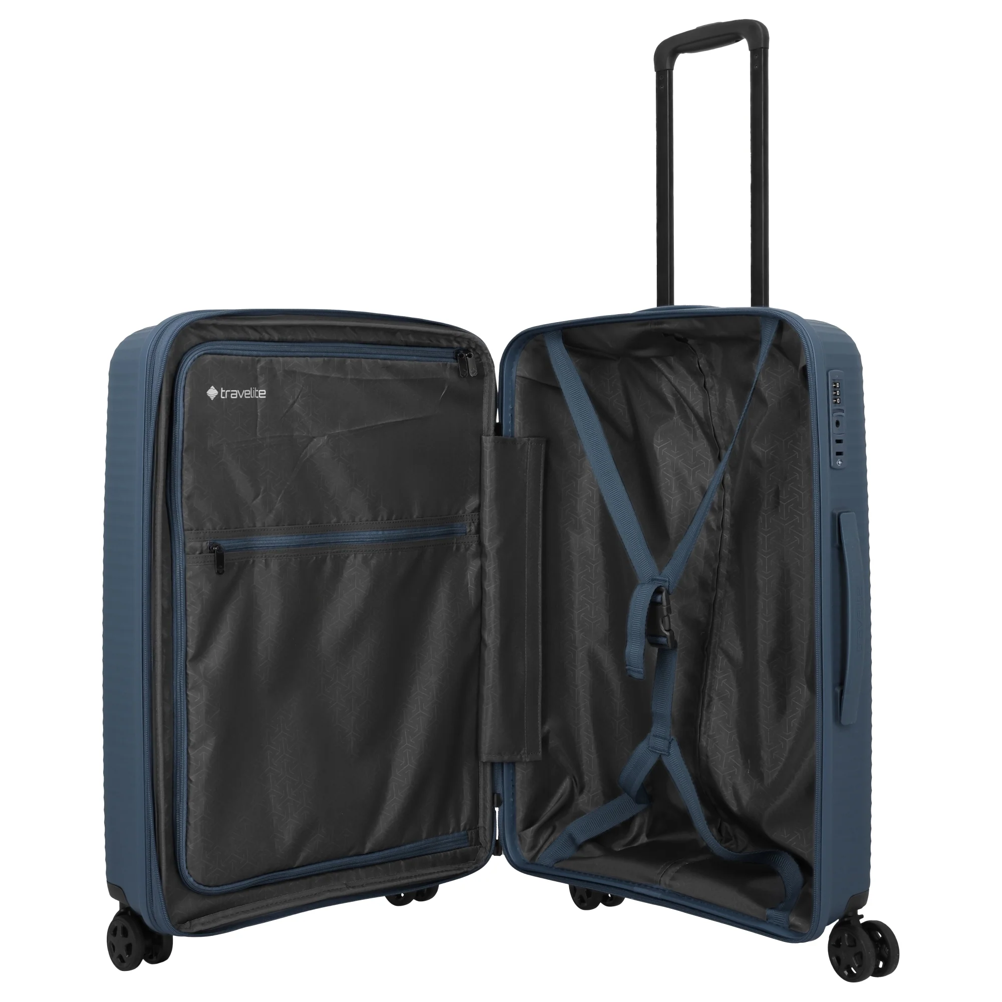 Travelite Air Stripe - 4-Rollen-Trolley 66 cm erw. (navy) - Image 7