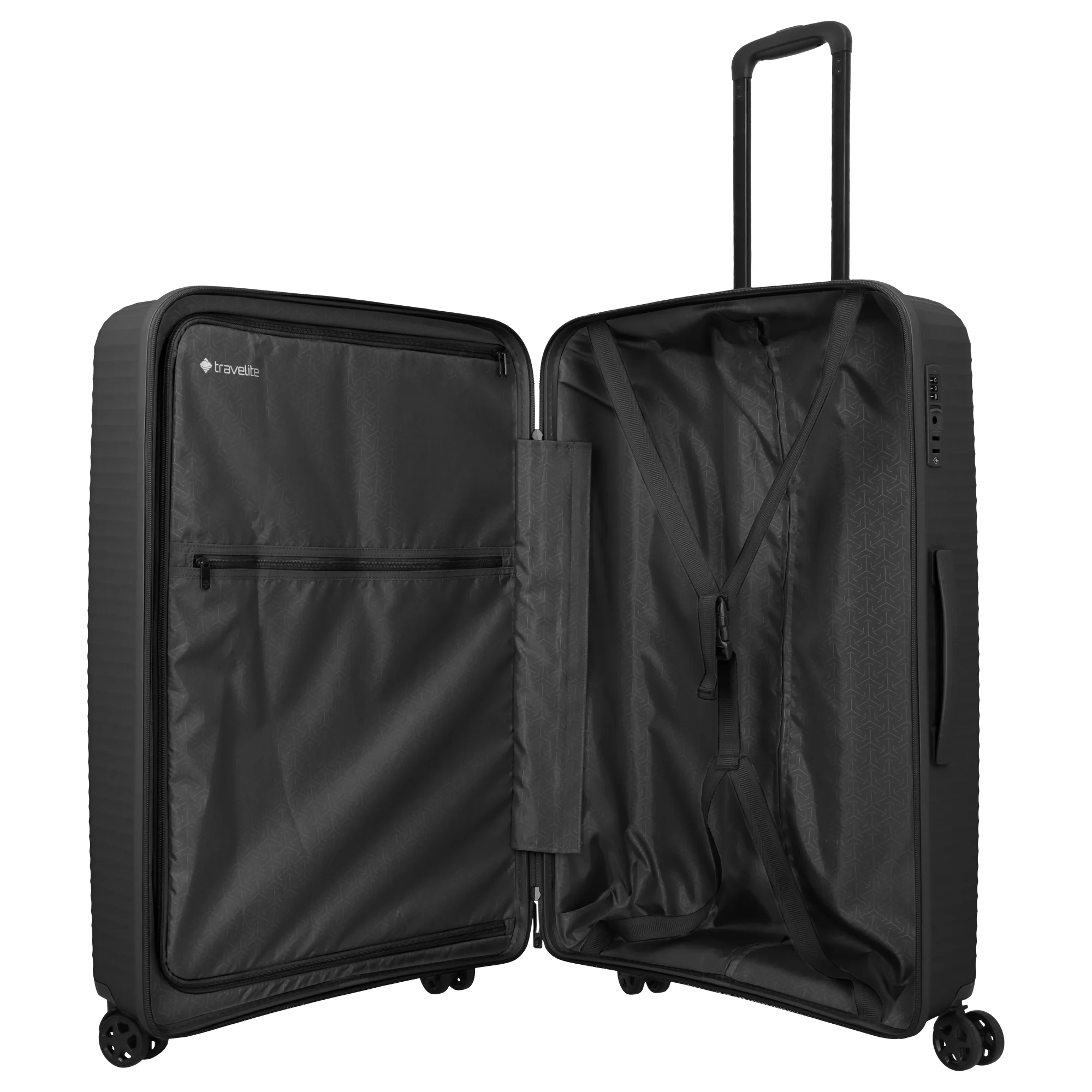Travelite Air Stripe - 4-Rollen-Trolley 77 cm (black) - Image 6